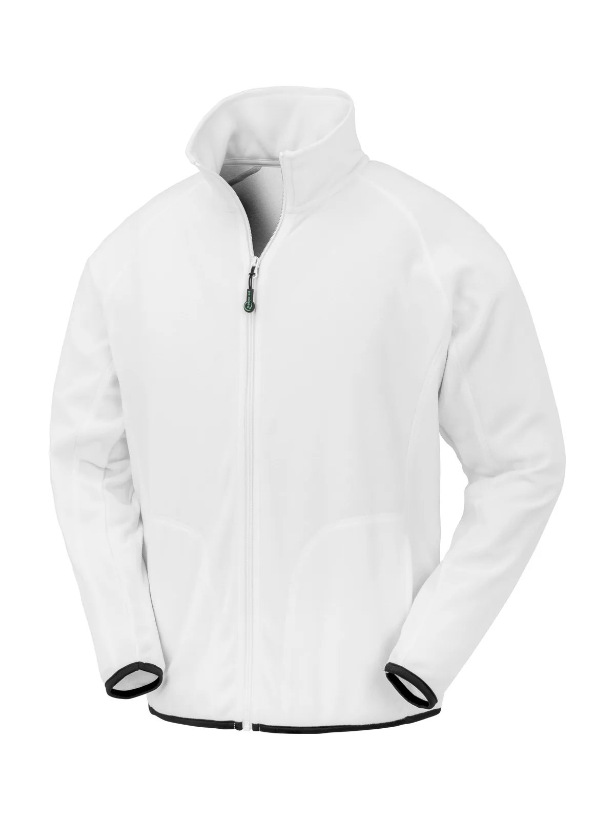 Recycled Microfleece Jacket — WHITE