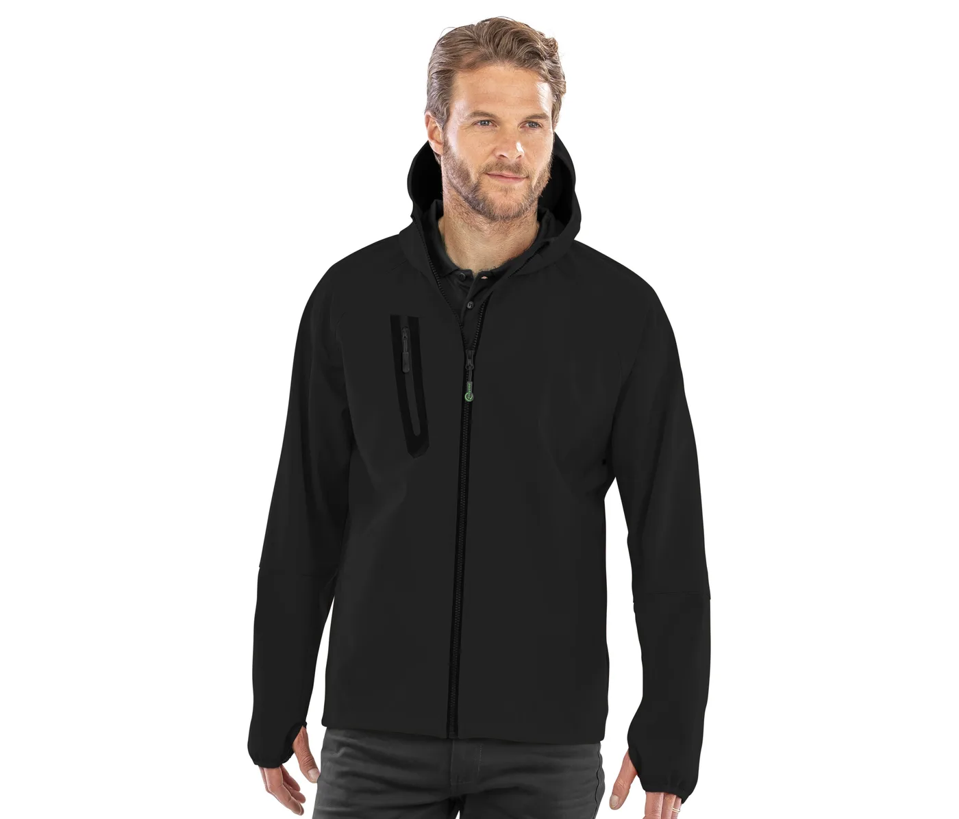 3-Layer Recycled Printable Casual Hooded Softshell — customisable Jackets & outerwear by Result