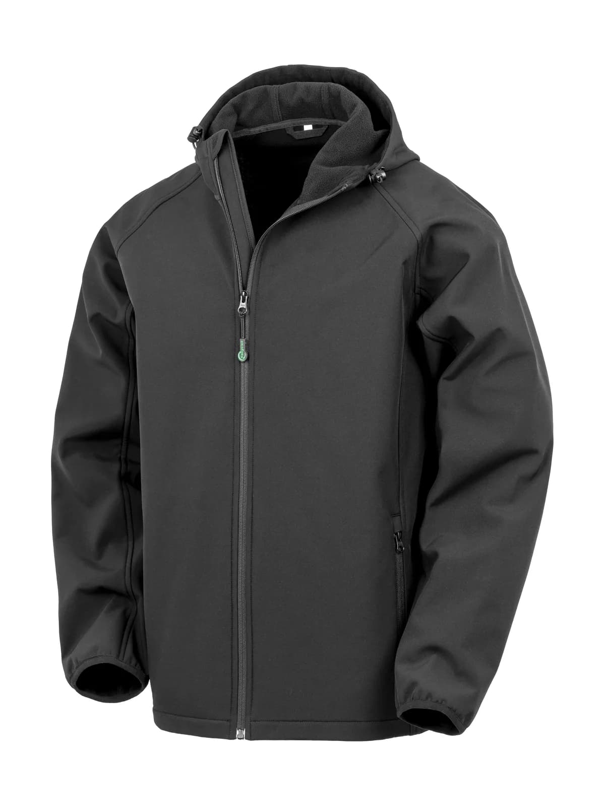 Recycled 3-Layer Printable Hooded Softshell — BLACK