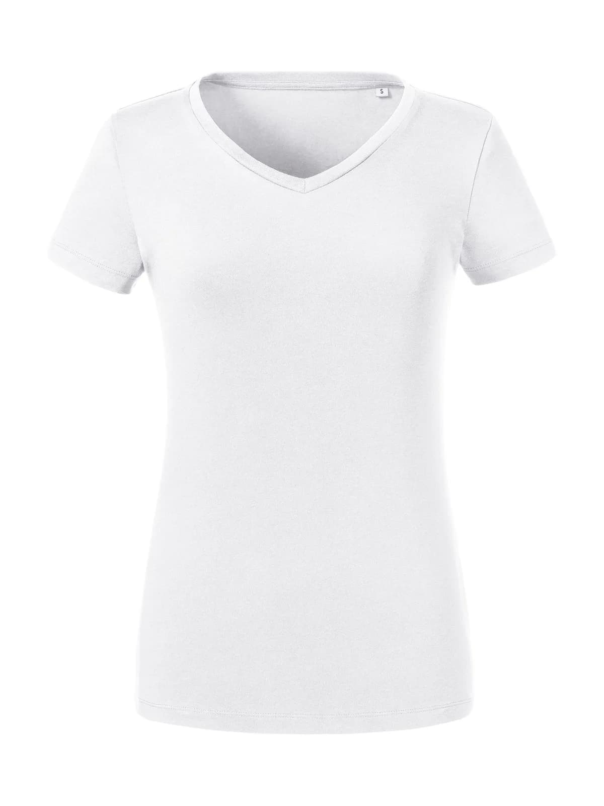 Ladies' Pure Organic V-Neck — WHITE