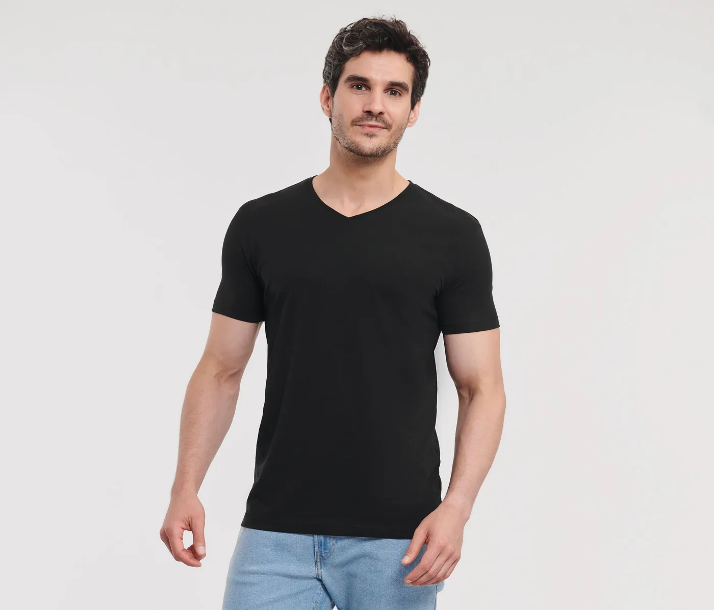 Men's Pure Organic V-Neck — customisable T-shirts by Russell
