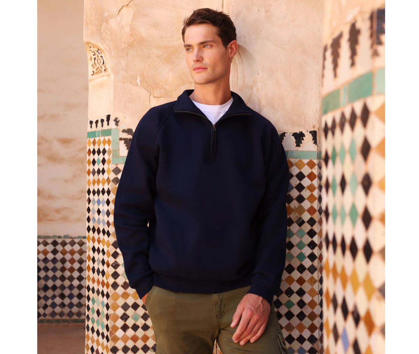 Iconic Premium Zip Neck Sweat — Sweats & hoodies Fruit of the Loom à personnaliser