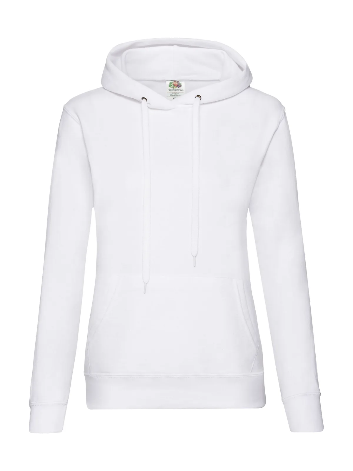 Ladies Classic Hooded Sweat — WHITE