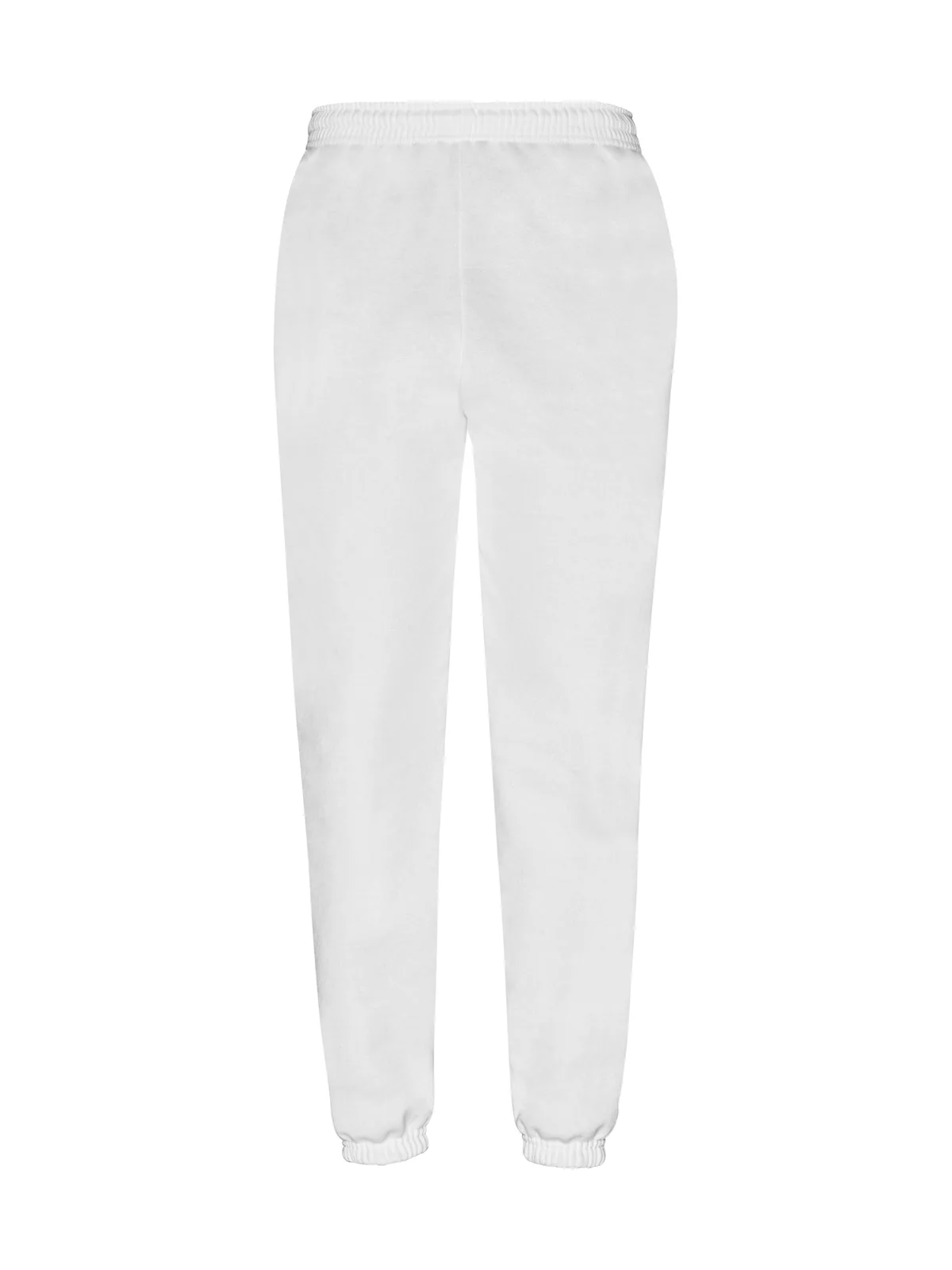 Classic Elasticated Cuff Jog Pants — WHITE
