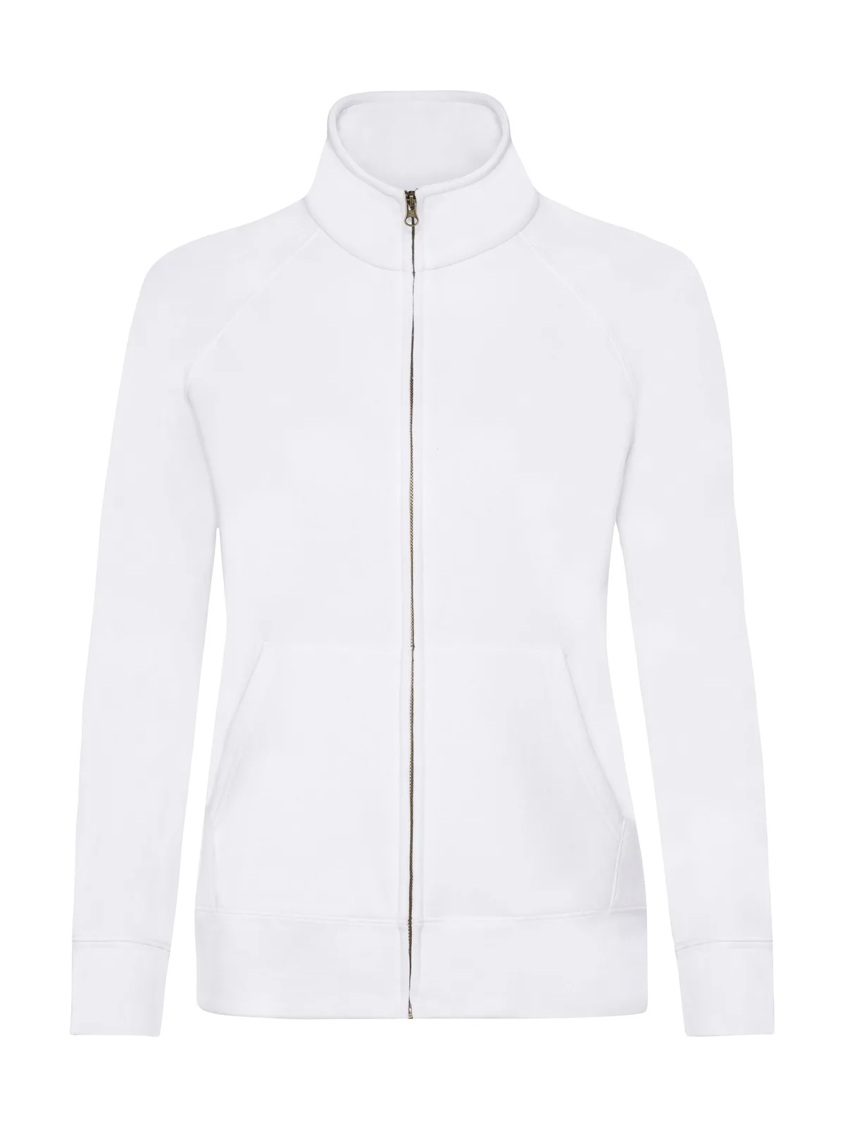 Ladies Premium Sweat Jacket — WHITE