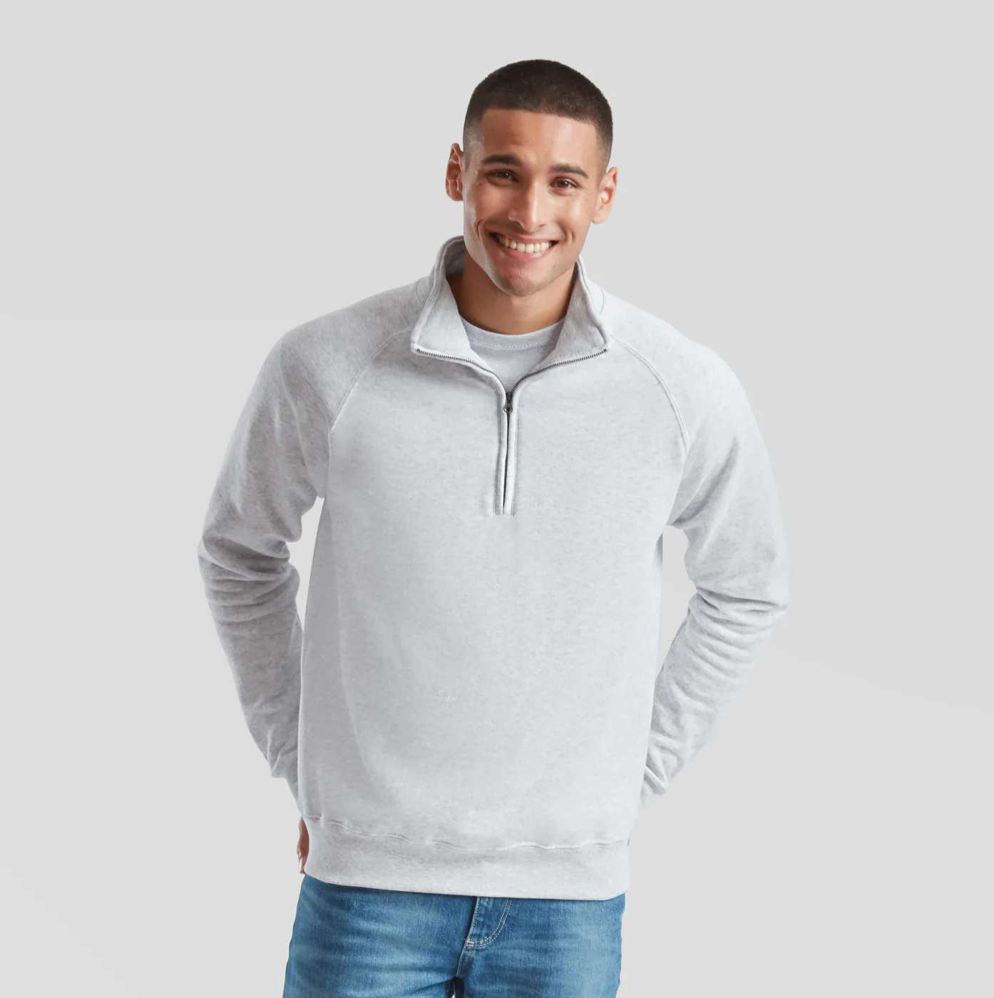 Classic Zip Neck Sweat — Sweats & hoodies Fruit of the Loom à personnaliser
