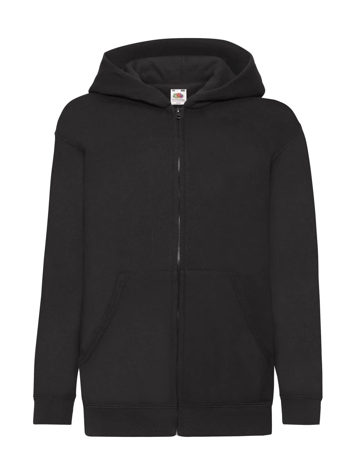 Kids Classic Hooded Sweat Jacket — BLACK