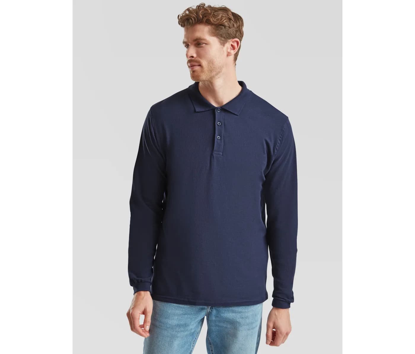 Premium Long Sleeve Polo — Polos Fruit of the Loom à personnaliser