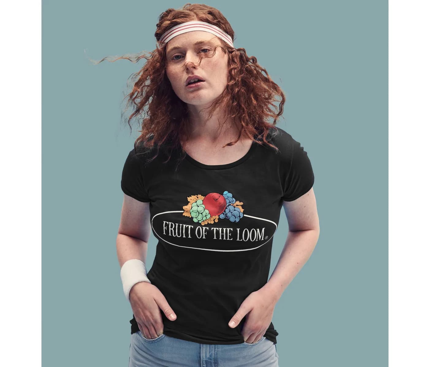 Ladies Vintage T Large Logo — T-shirts Fruit of the Loom Vintage à personnaliser