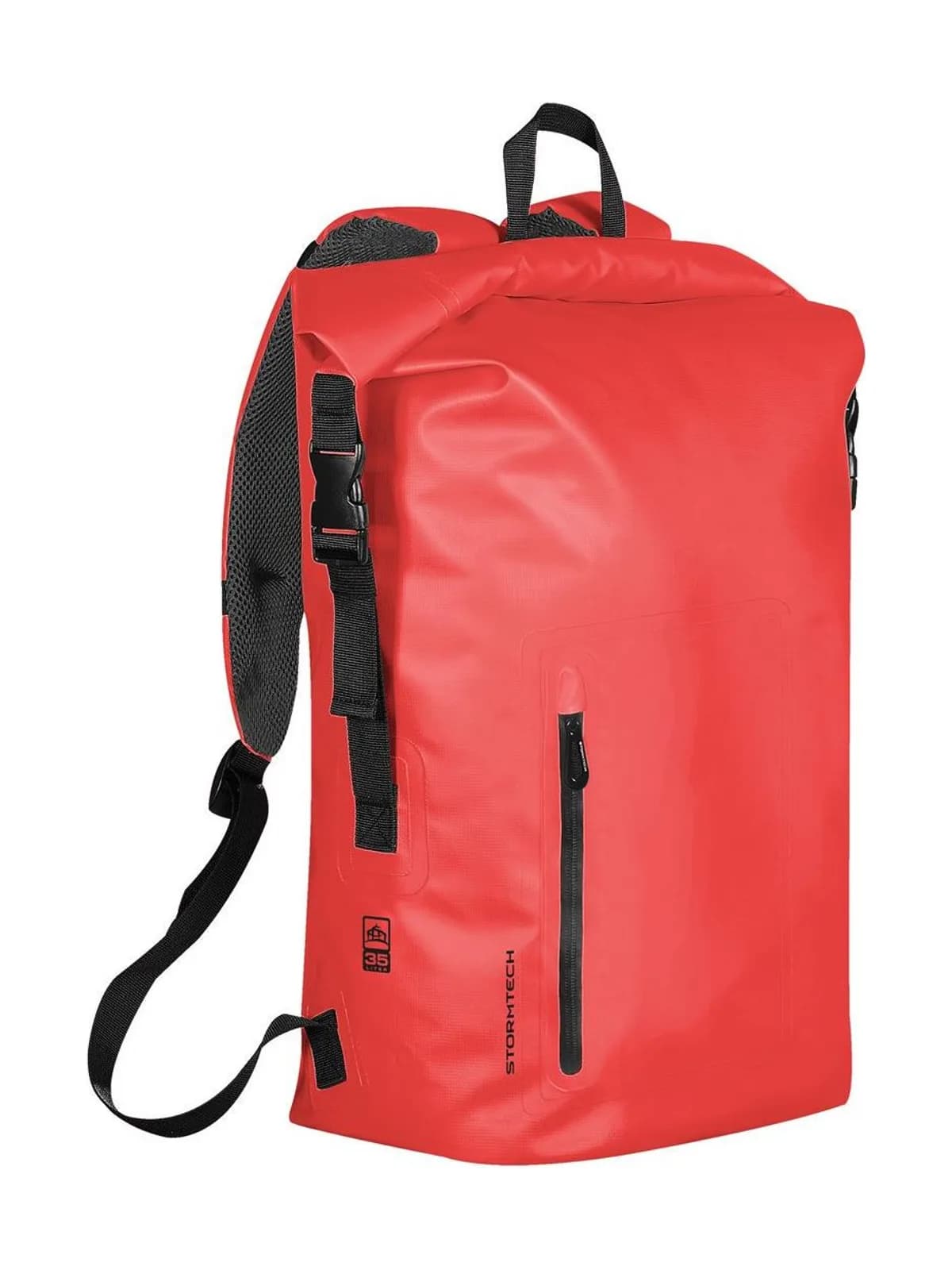Cascade W/P Back Pack (35l) — BOLD RED / BLACK