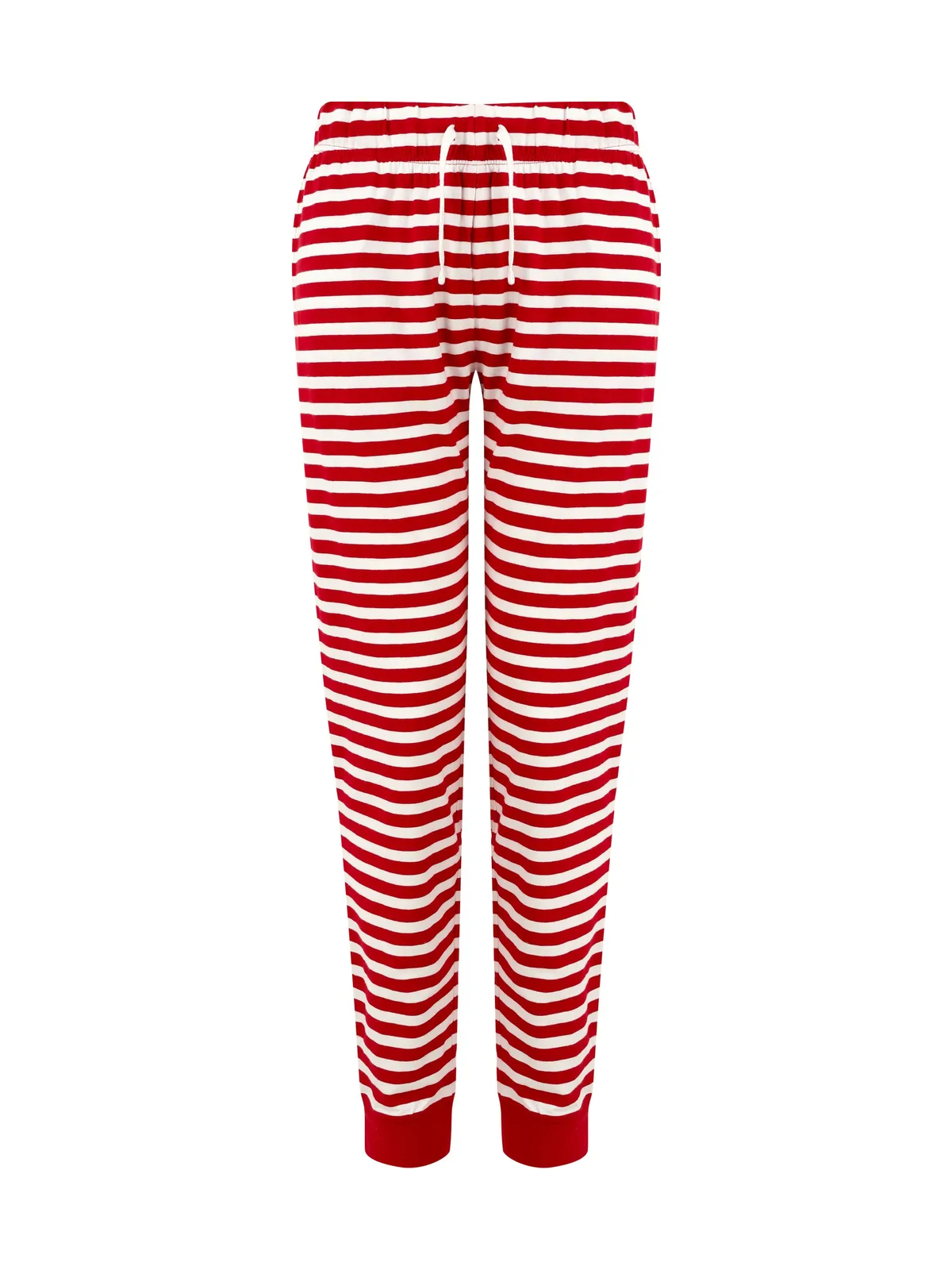 Women’s Cuffed Lounge Pants — RED / WHITE STRIPES