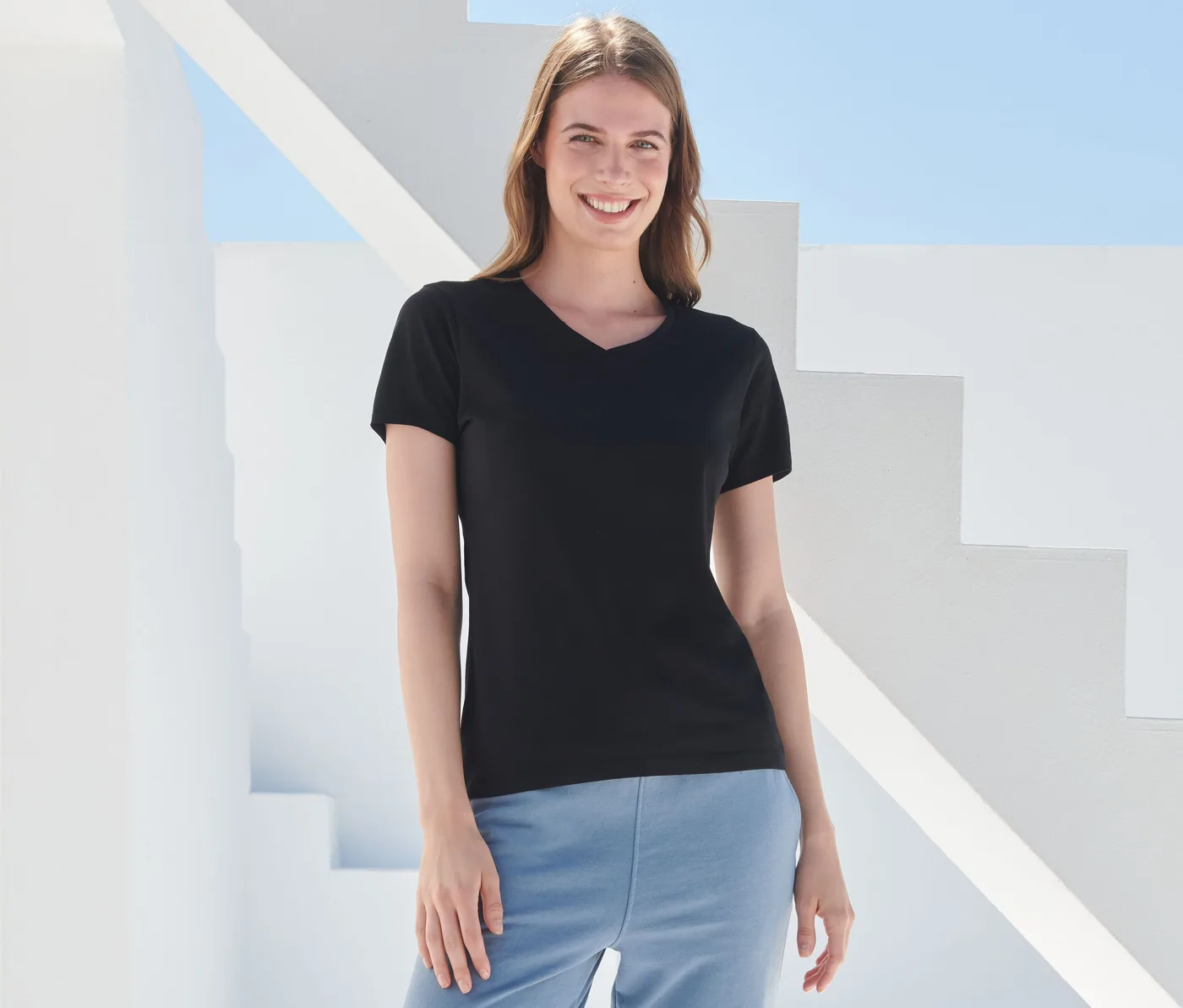 The Feel Good V-Neck Women — T-shirts SF Clothing à personnaliser