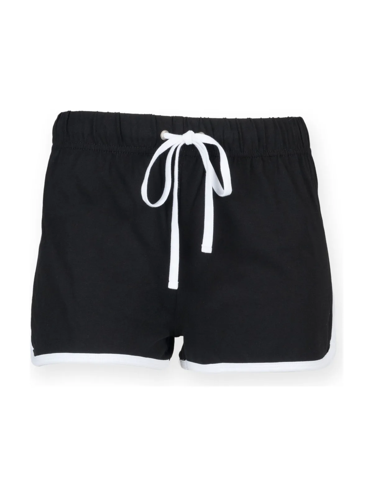 Kids Retro Shorts — BLACK/WHITE