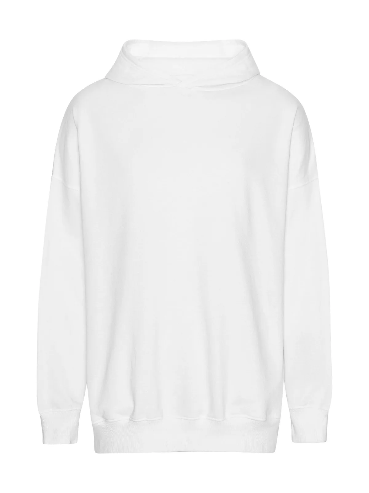 Tiger Cotton Oversized Hoodie — WHITE
