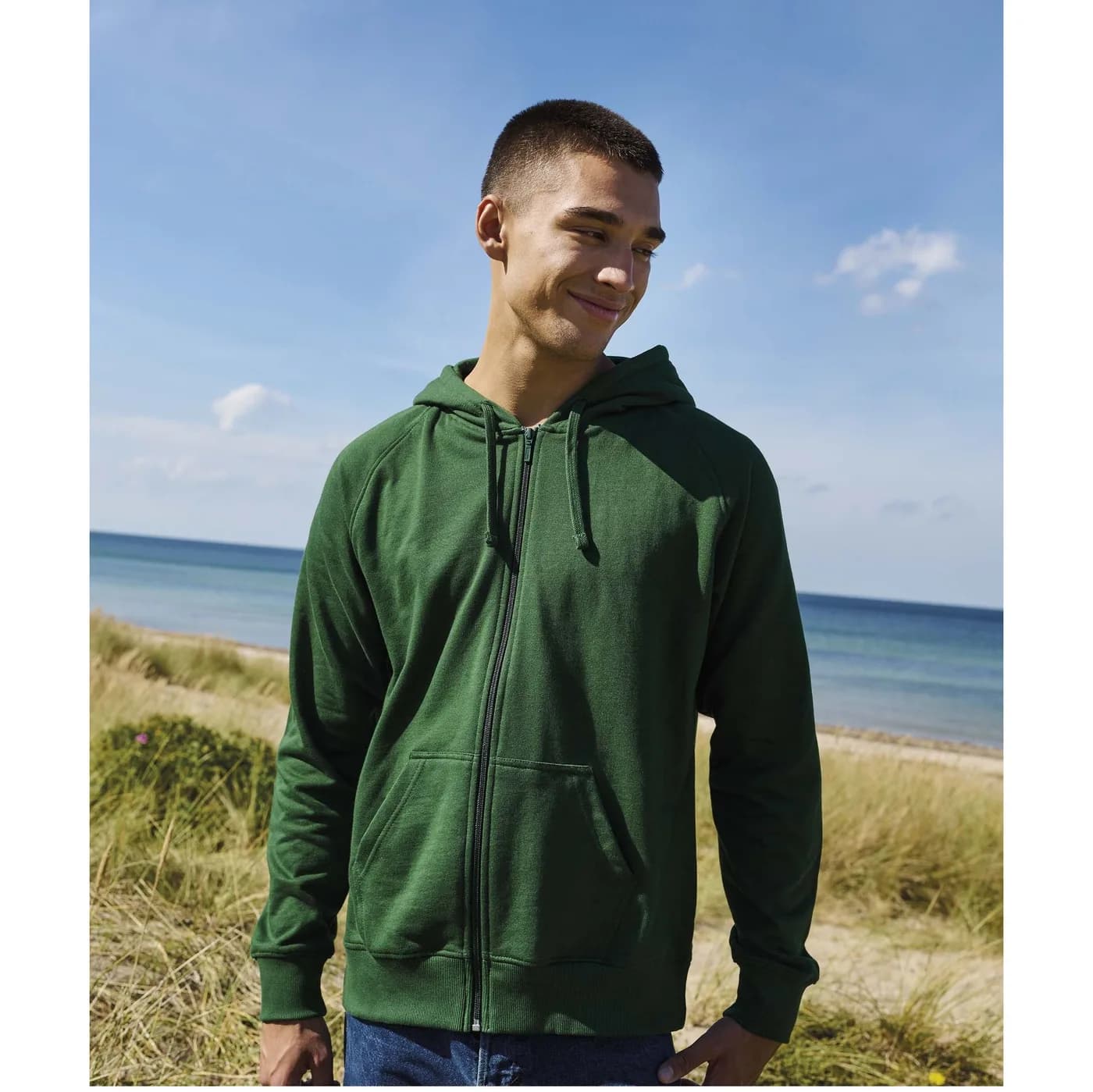 Unisex Tiger Cotton Hoodie With Zip — customisable Sweats & hoodies by Tiger
