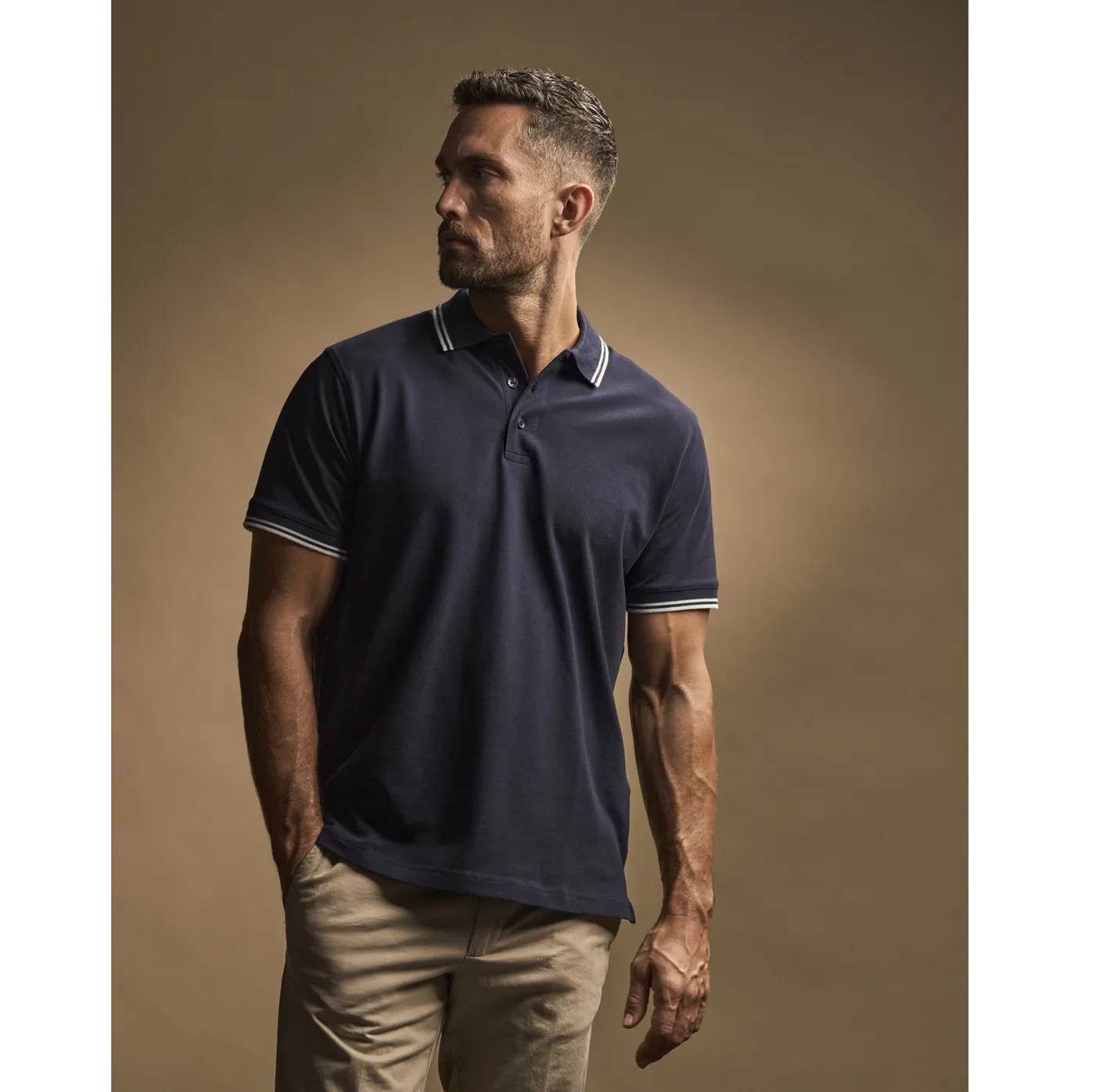 Luxury Stripe Stretch Polo — Polos Tee Jays à personnaliser