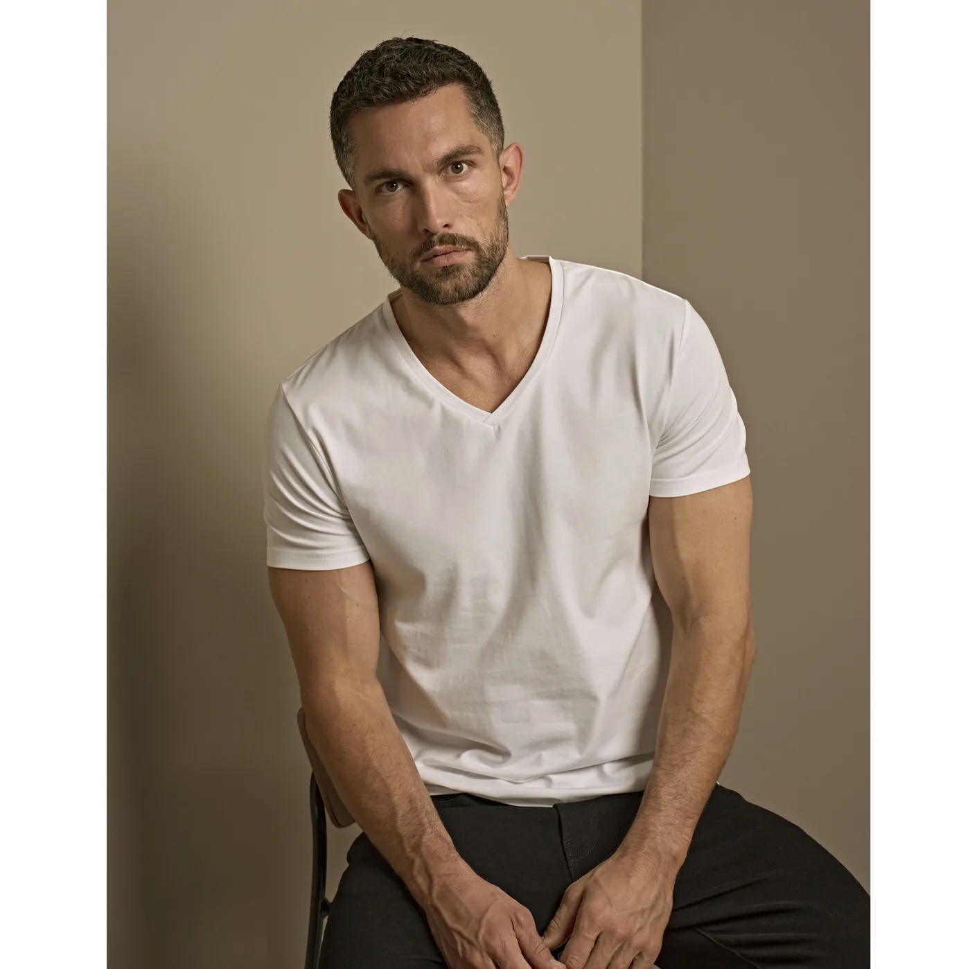 Stretch V-Neck Tee — customisable T-shirts by Tee Jays