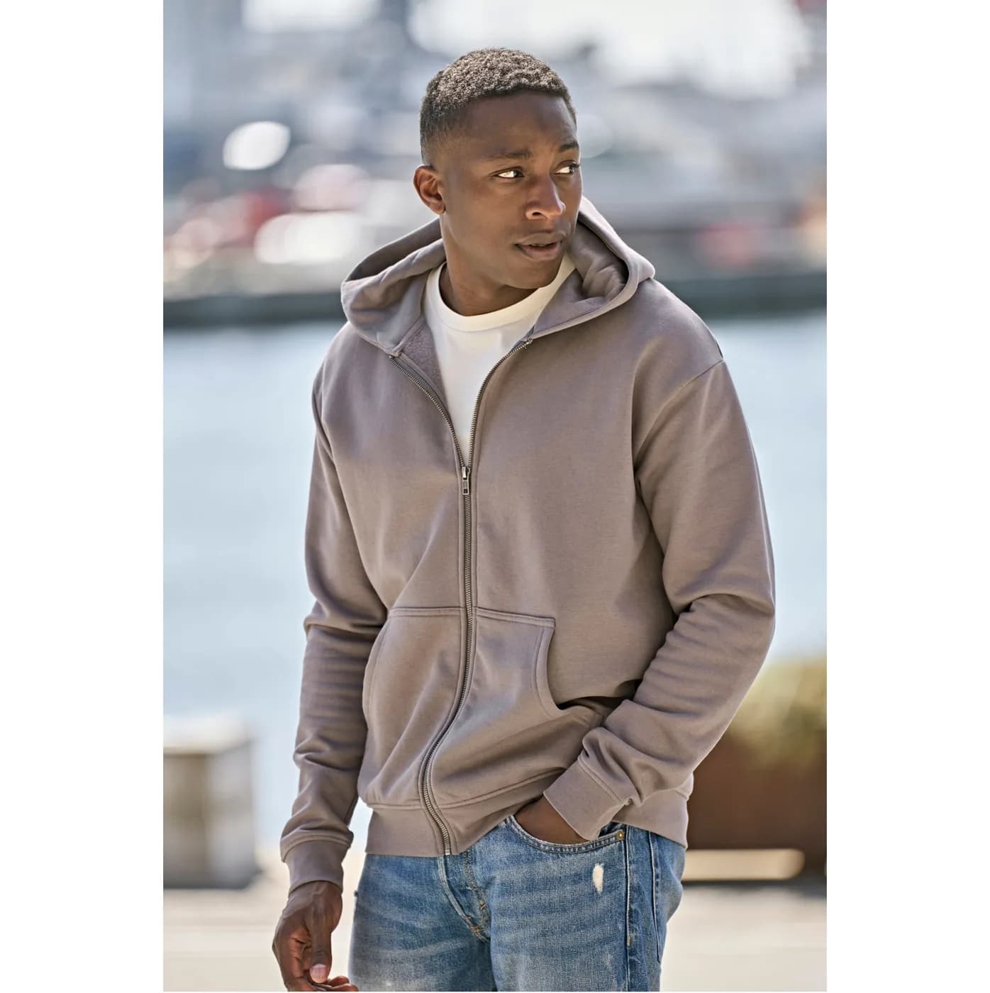 Unlabeled Hooded Full Zip Sweatshirt — customisable Sweats & hoodies by Tee Jays