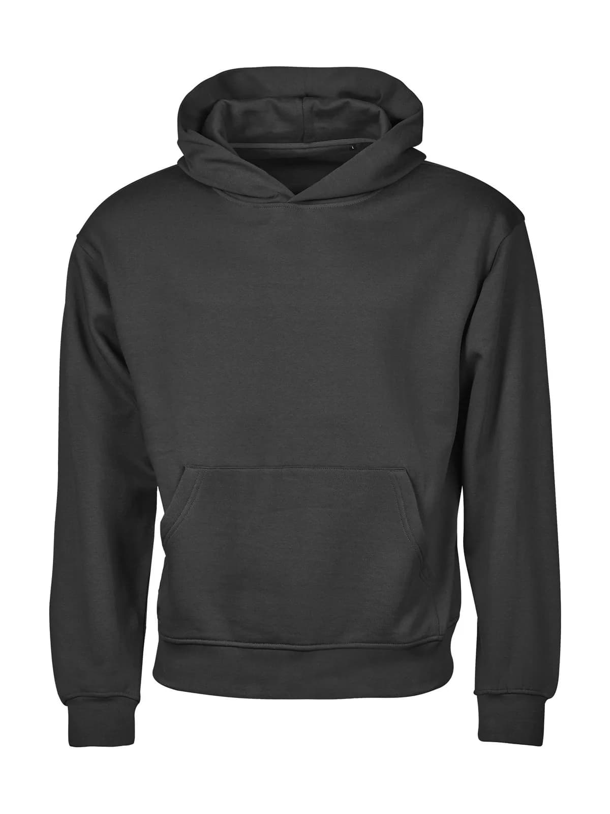 Unlabeled Heavy Loose Fit Hooded Sweatshirt — BLACK