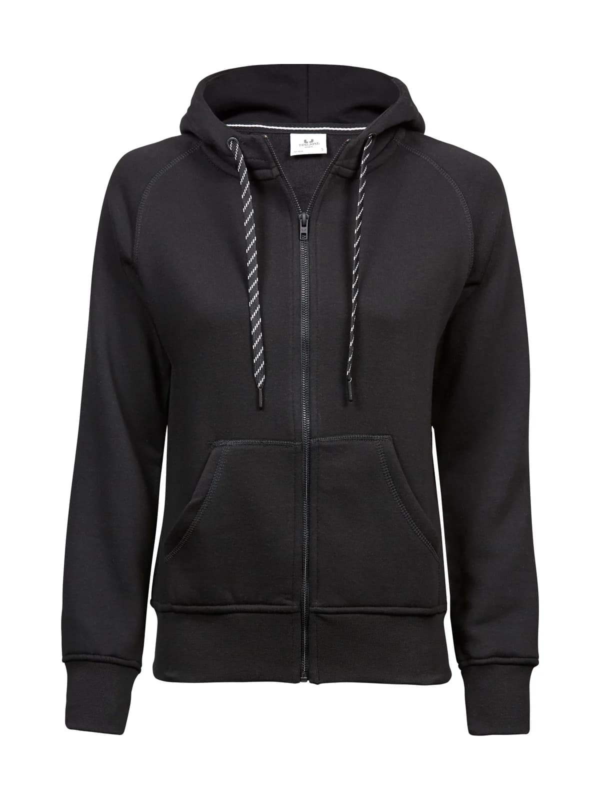 Ladies Fashion Full Zip Hood — BLACK