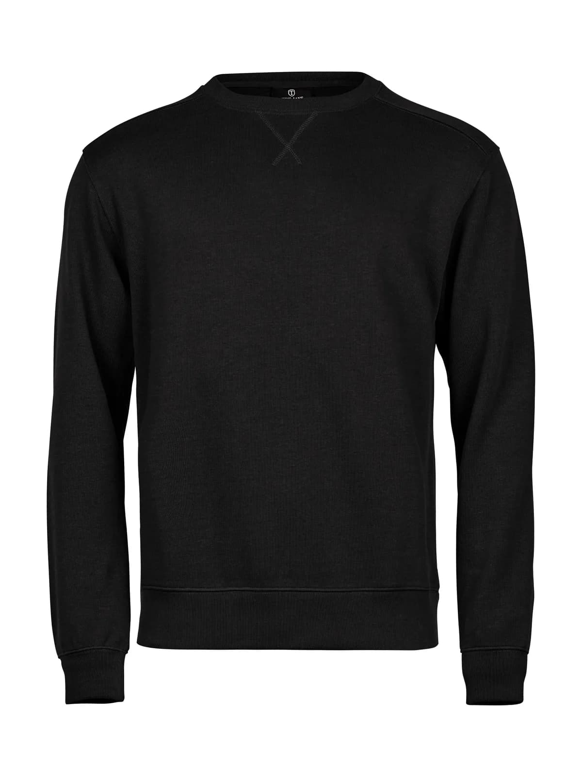 Ribbed Interlock Crew Neck — BLACK