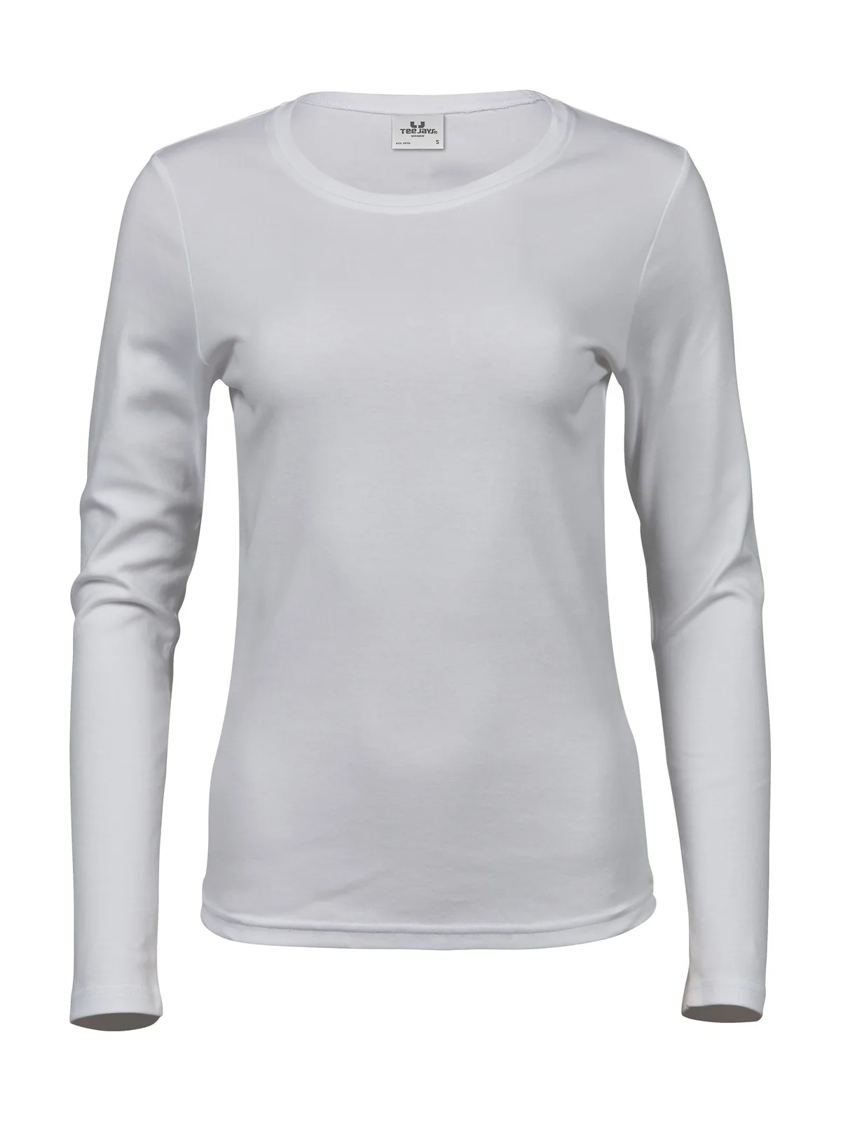 Ladies Long Sleeve Interlock Tee — WHITE