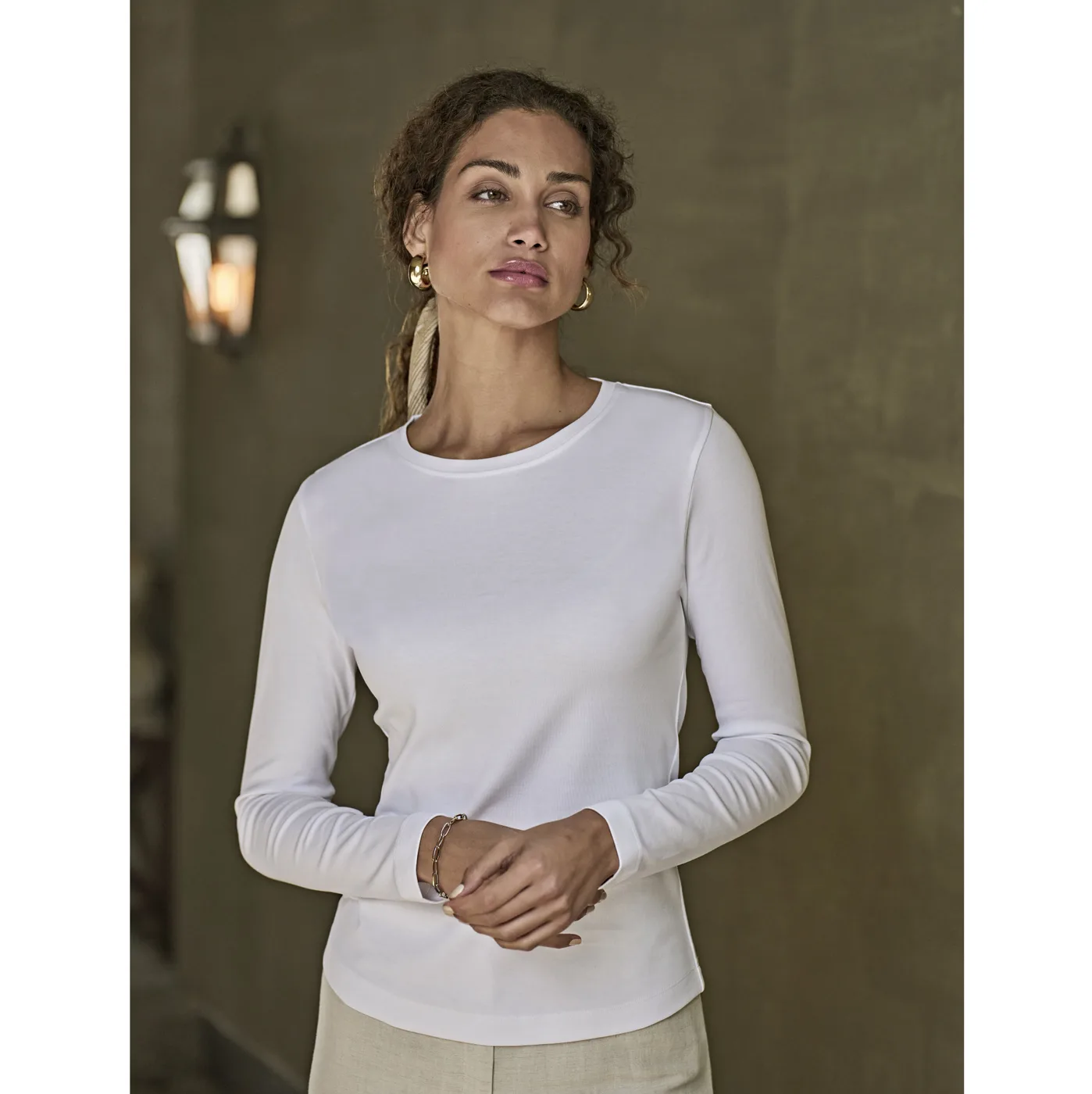 Ladies Long Sleeve Interlock Tee — customisable T-shirts by Tee Jays