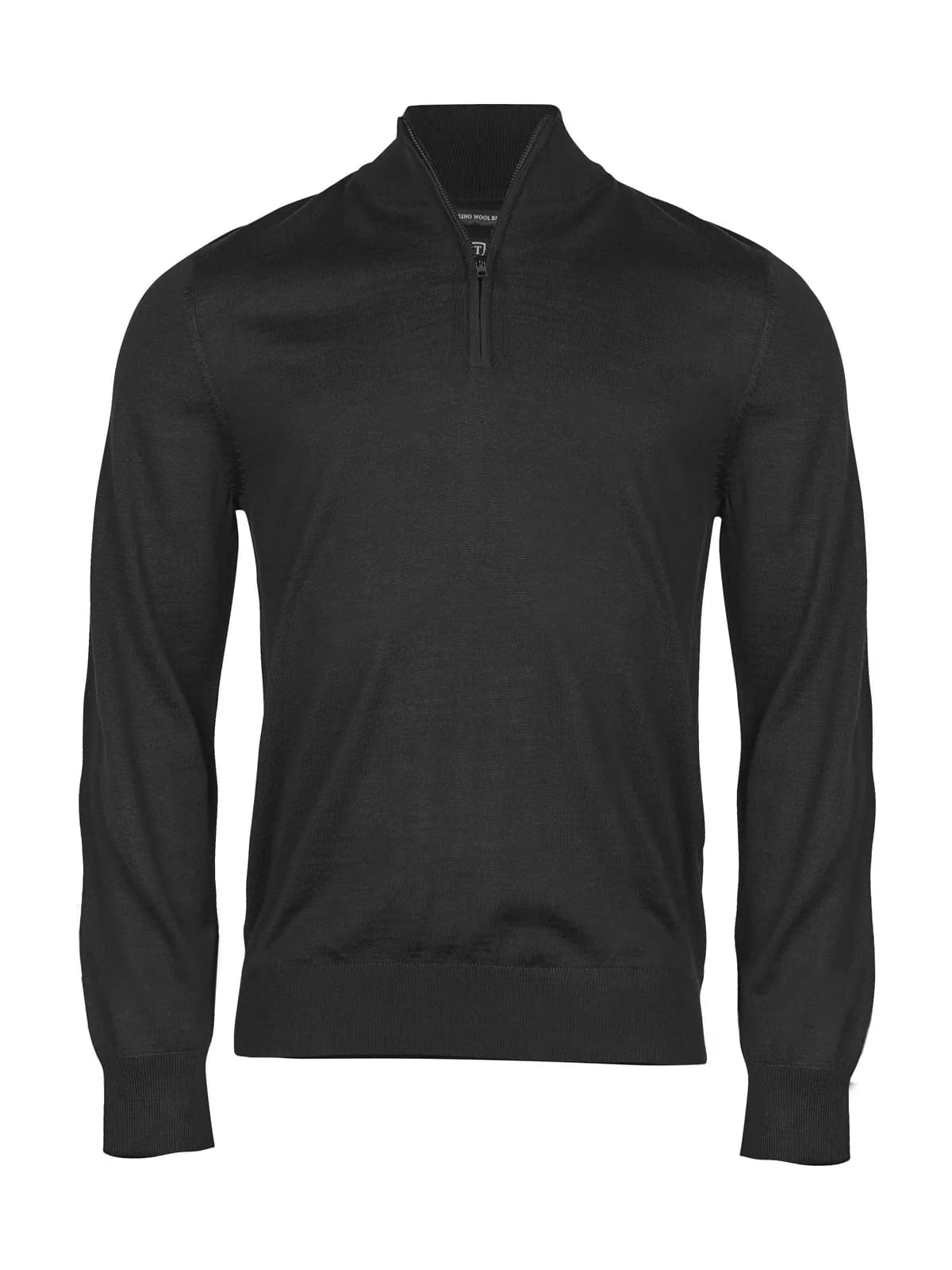 Men's Half Zip Knit — BLACK