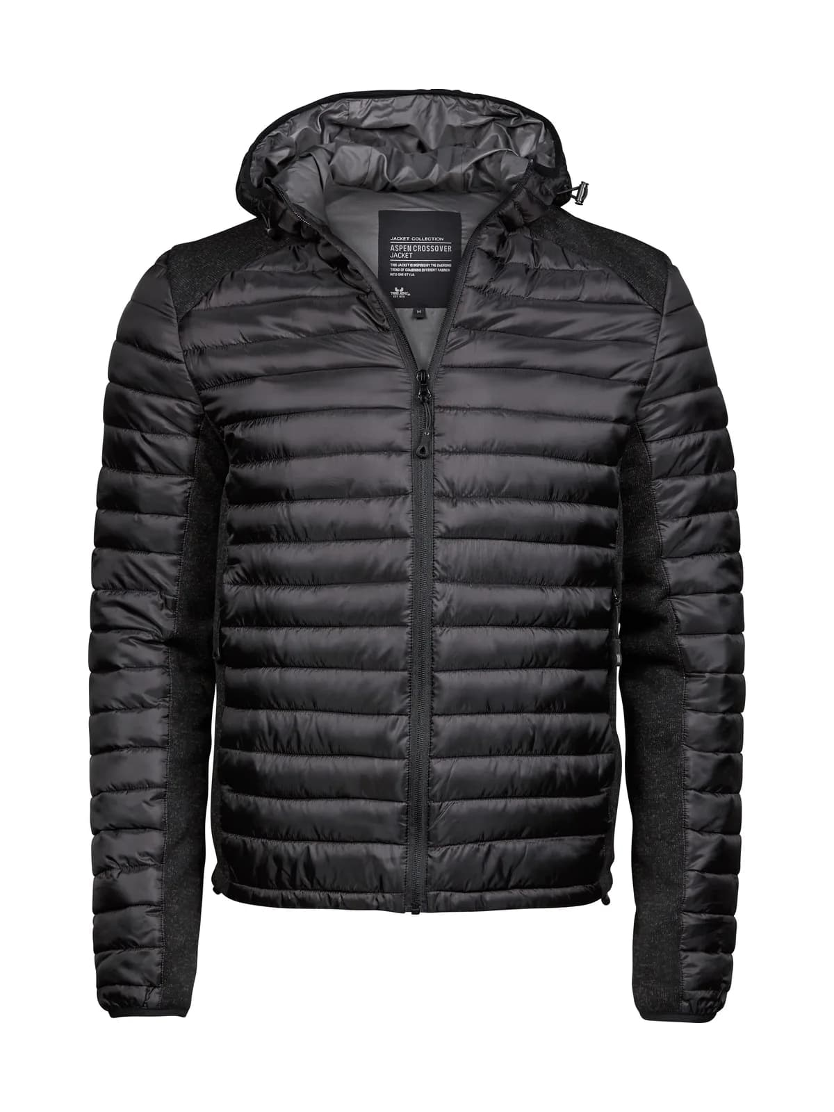 Hooded Outdoor Crossover — BLACK/BLACK MELANGE