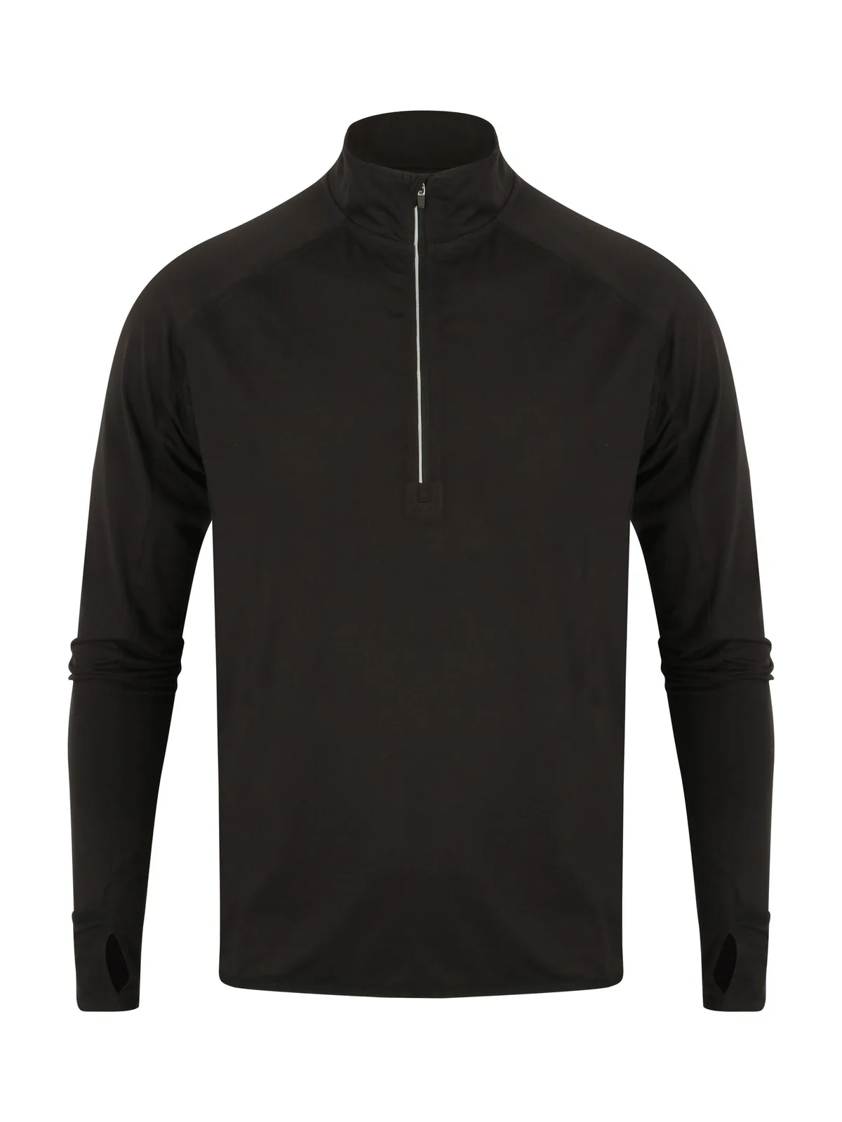 Long Sleeved 1/4 Zip Top — BLACK
