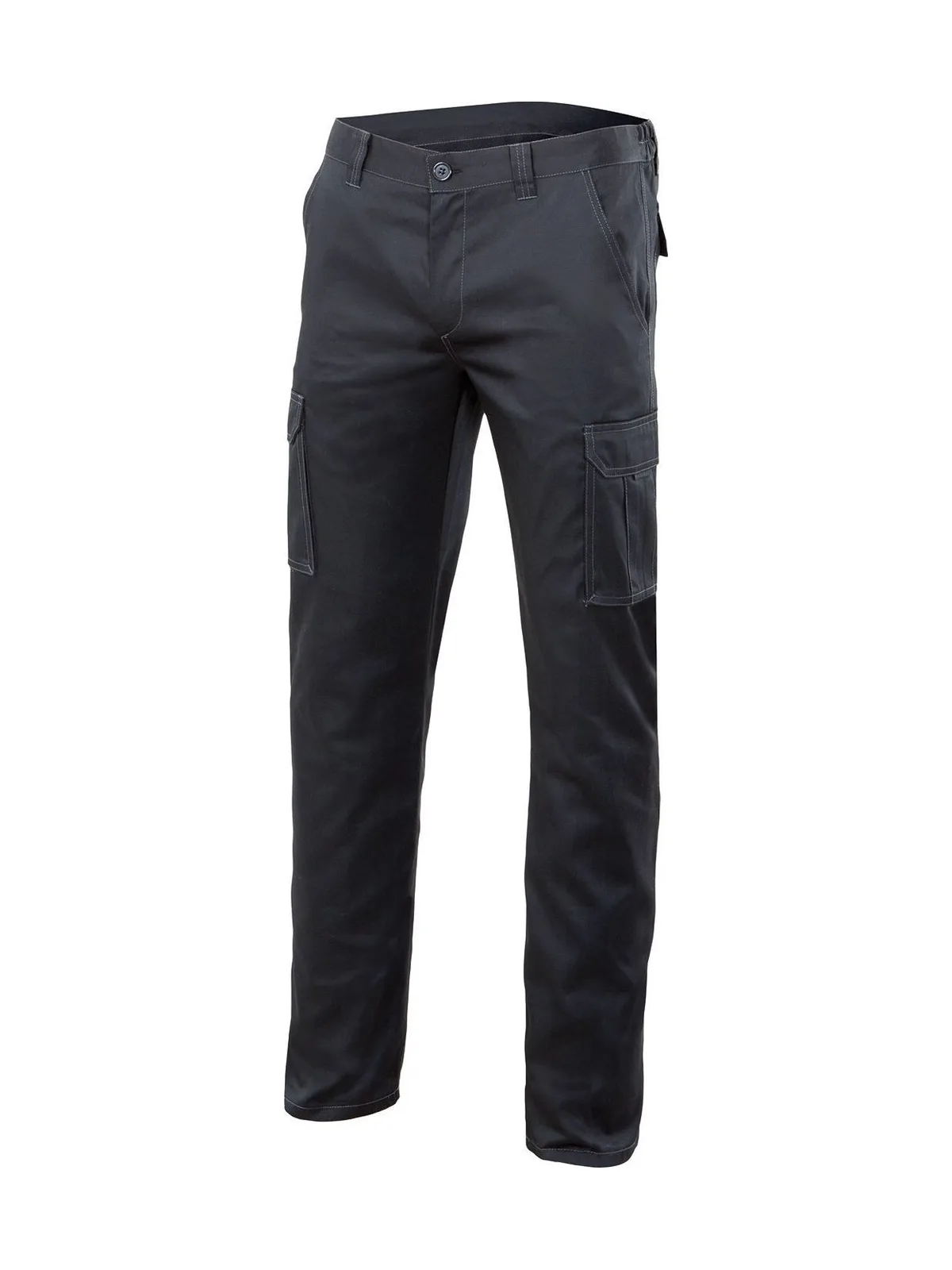 Stretch broek met veel zakken — BLACK