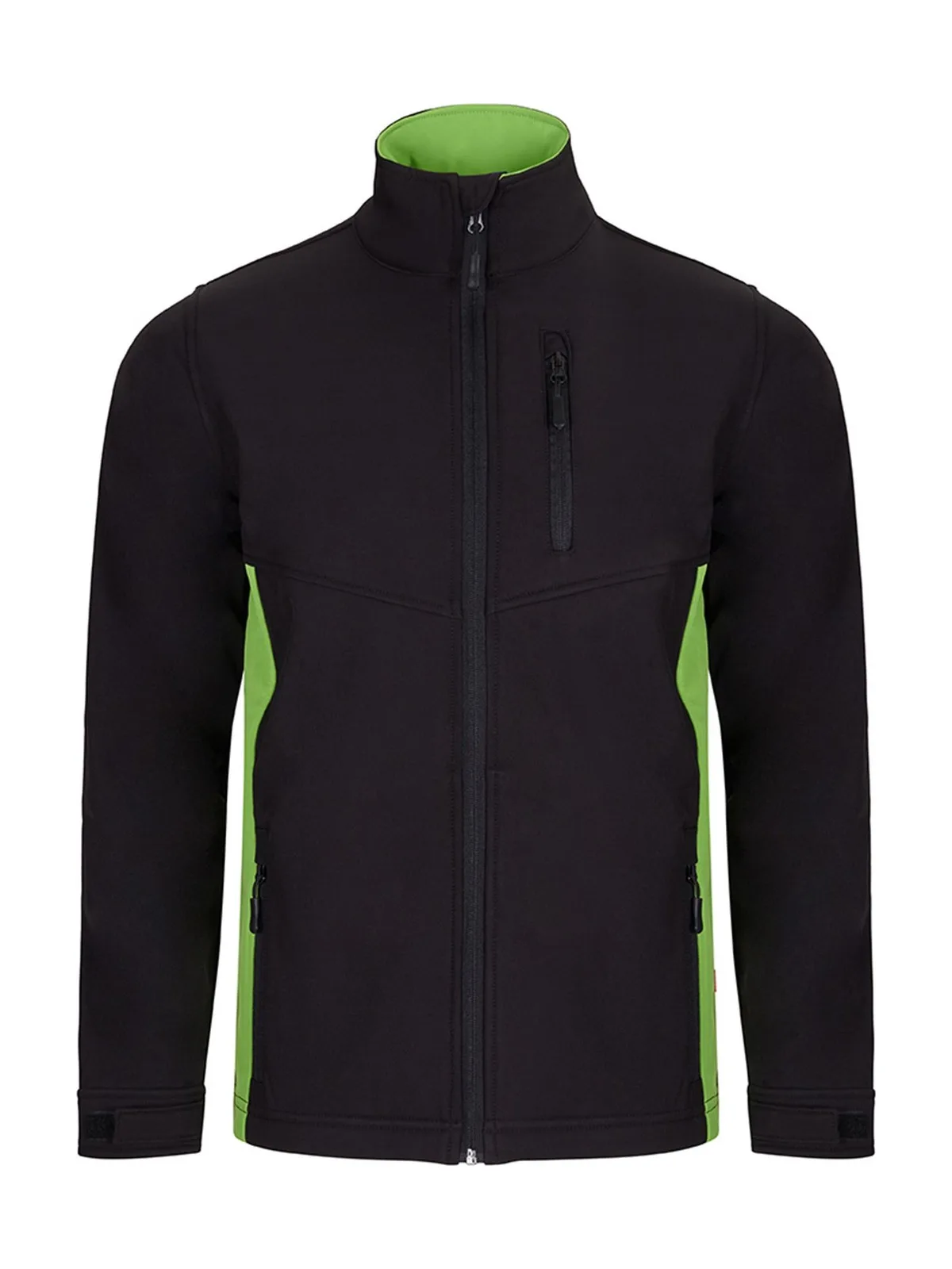 Two-tone softshell jacket — BLACK / LIME