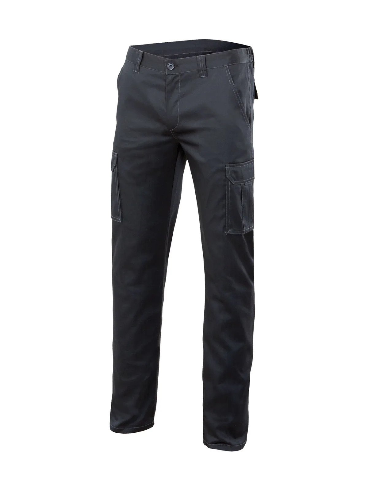 Stretchbroek met veel zakken — BLACK