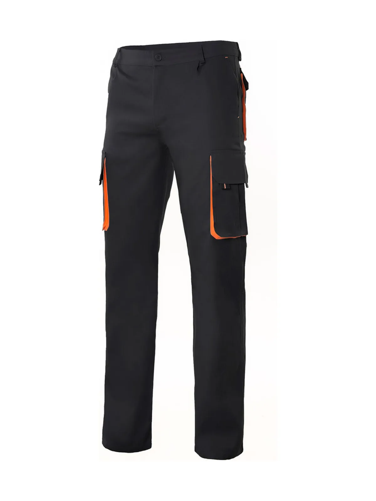 Pantalon multipoches bicolore — BLACK/ORANGE