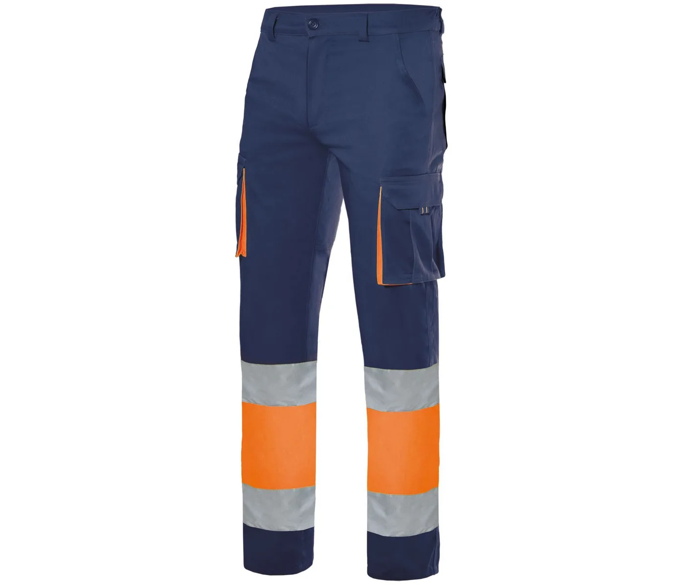 100% cotton two-tone multi-pocket trousers — customisable Bottoms by Velilla