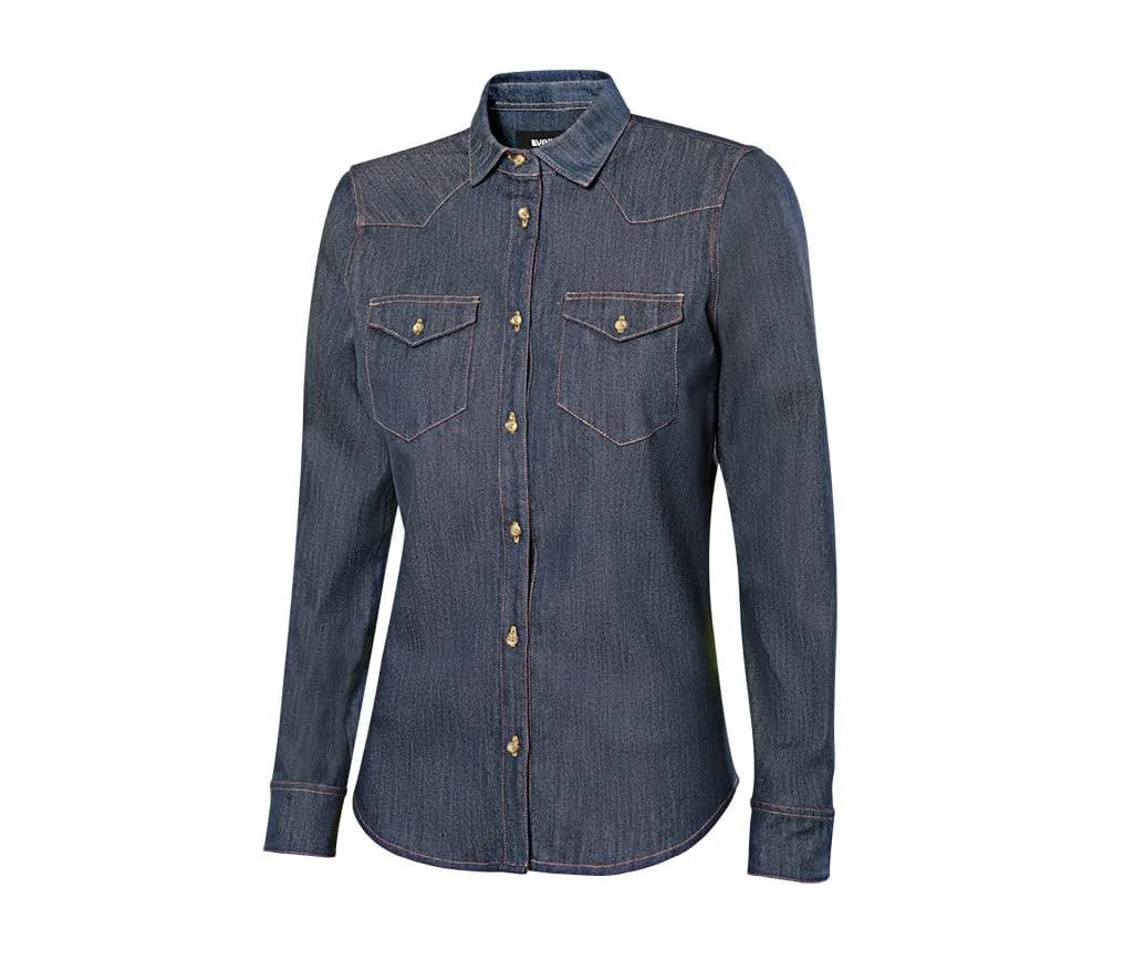 Chemise stretch en denim femme — Chemises Velilla à personnaliser