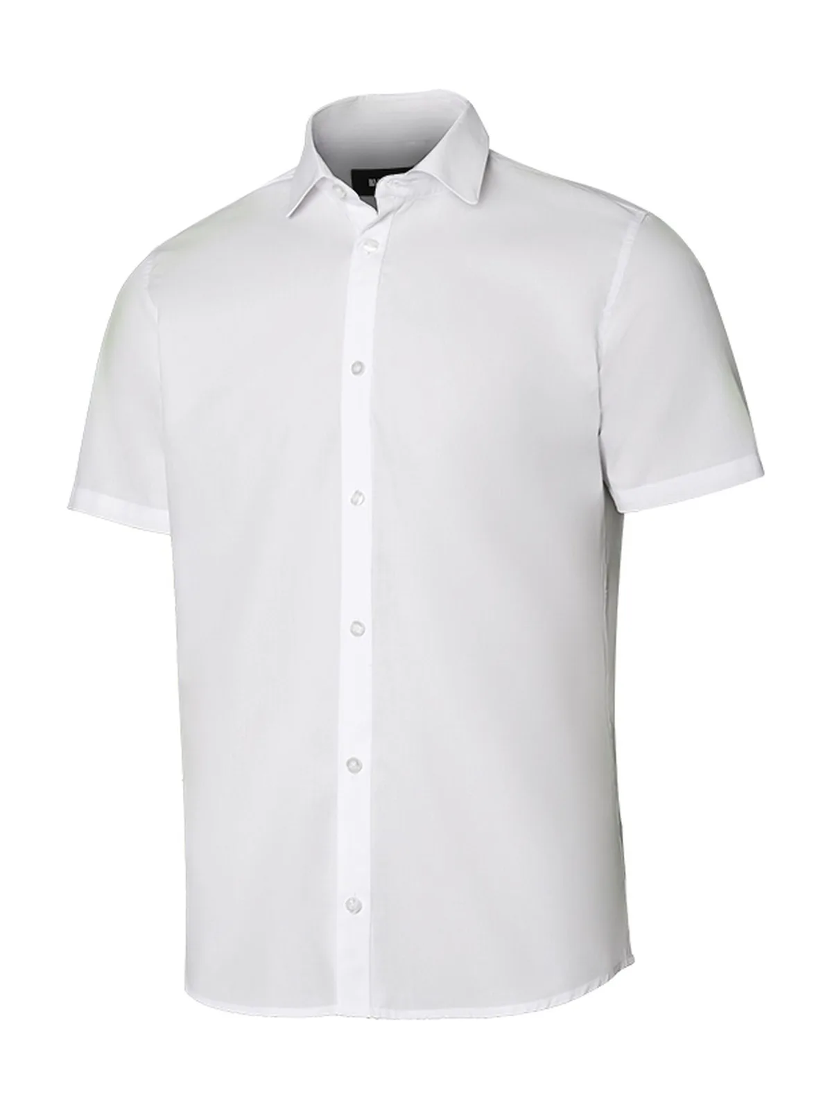 Camicia a maniche corte in policotone uomo — WHITE
