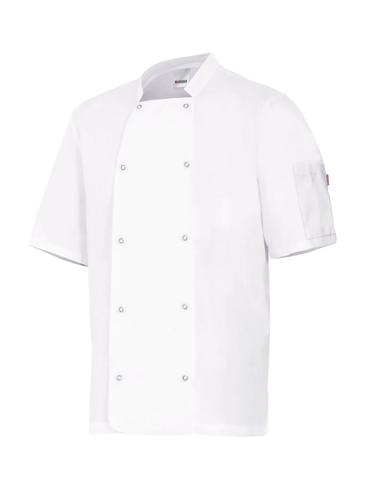 Kochjacke kurzärmelig mit Druckknöpfen — WHITE