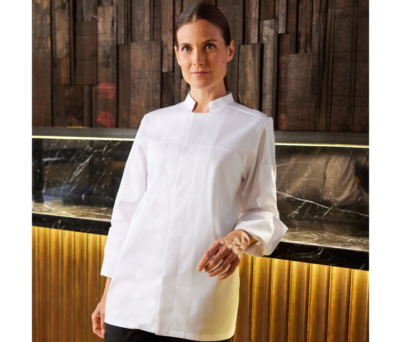 Giacca da cucina elasticizzata — Grembiuli & abbigliamento da servizio Velilla personalizzabile