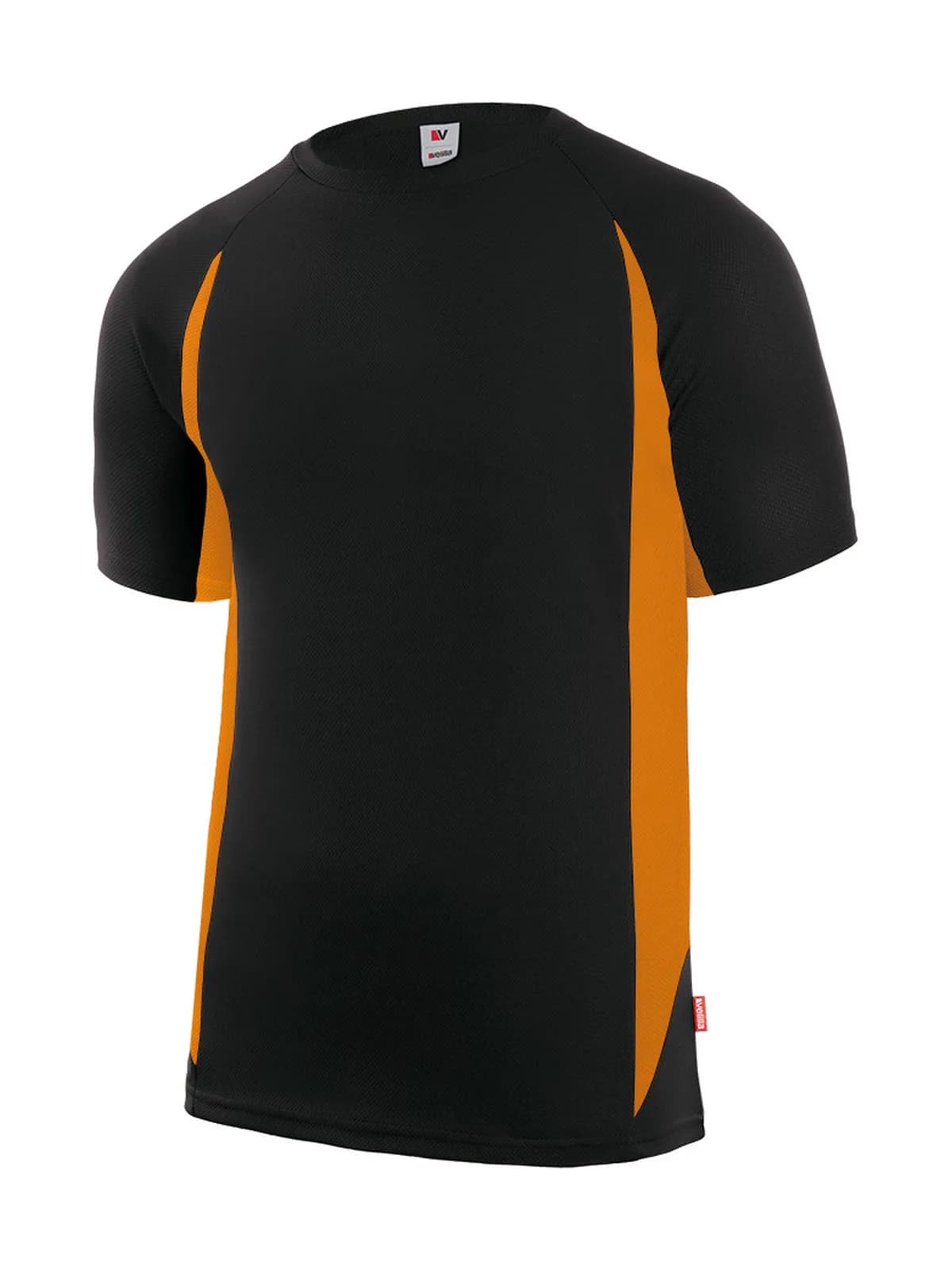 Tee-shirt technique bicolore — BLACK/FLUO ORANGE