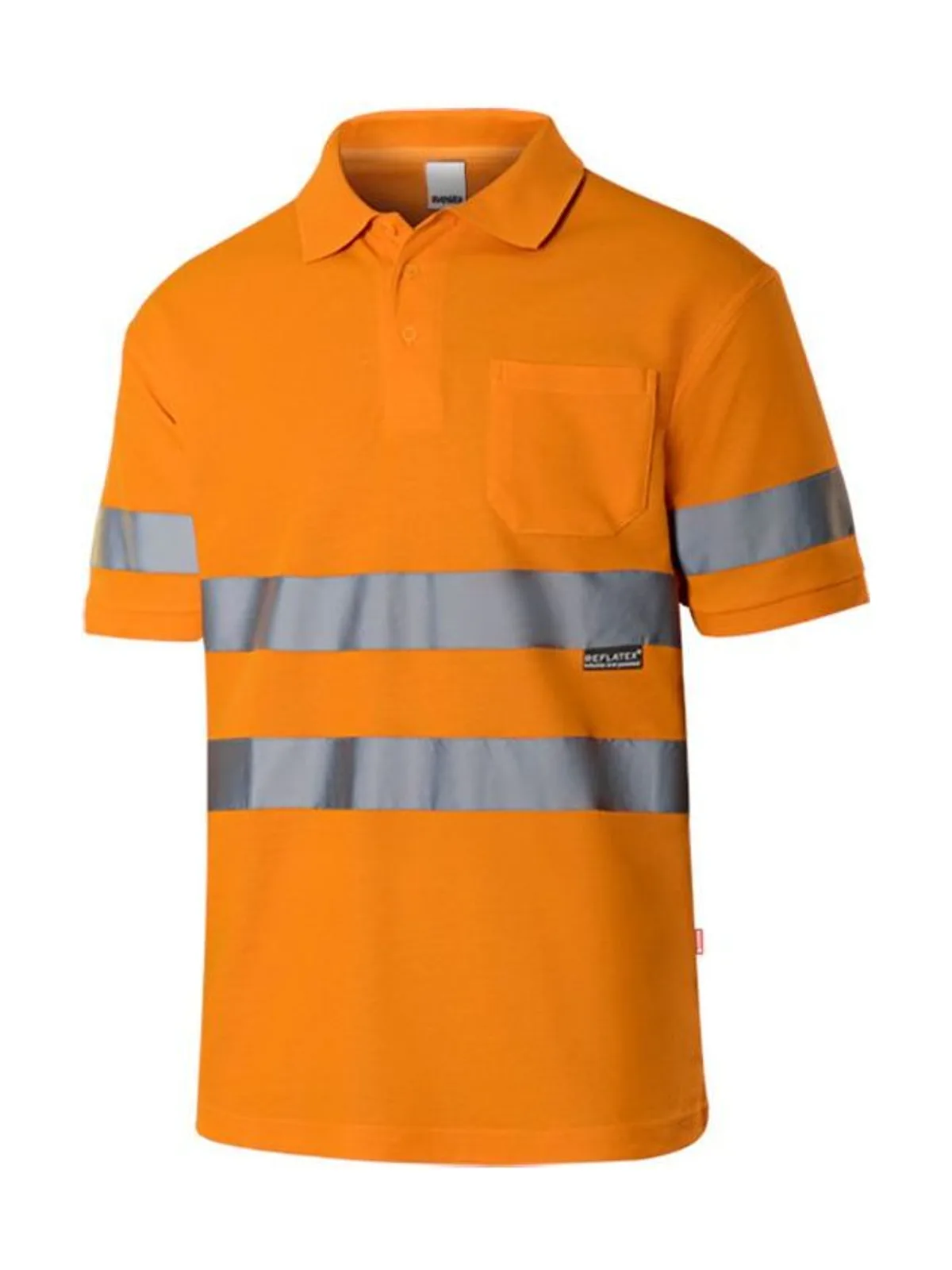 Polo coton/polyester à manches courtes haute visibilté — FLUO ORANGE