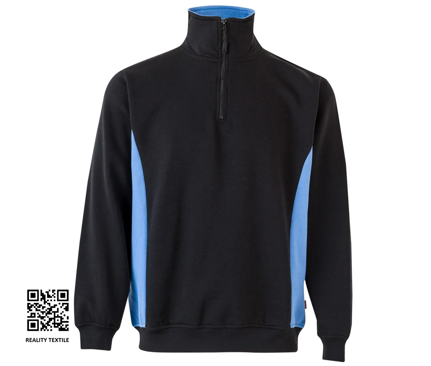 Sweat bicolore col zippé — Sweats & hoodies Velilla à personnaliser