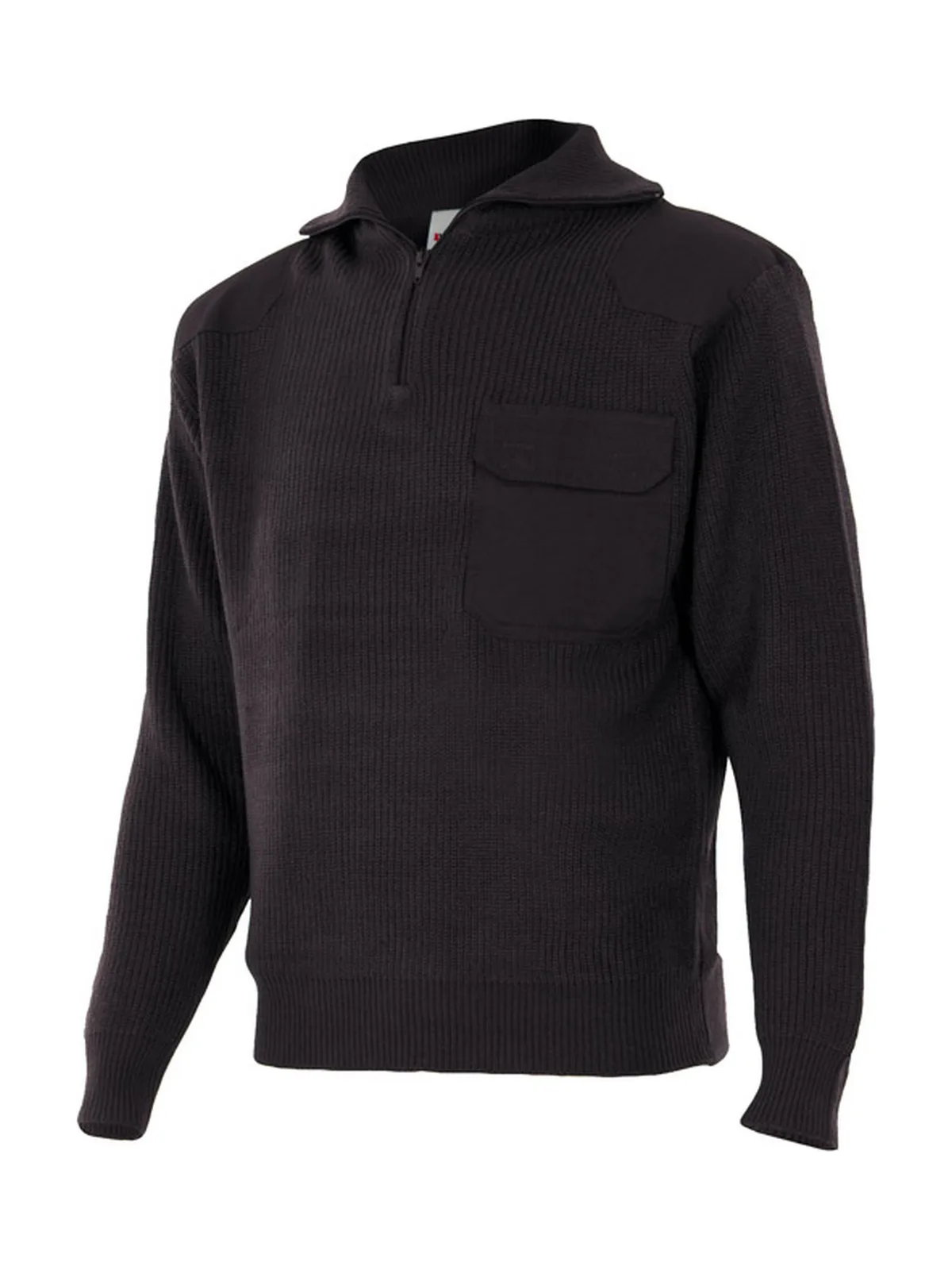 Pull épais col montant — BLACK