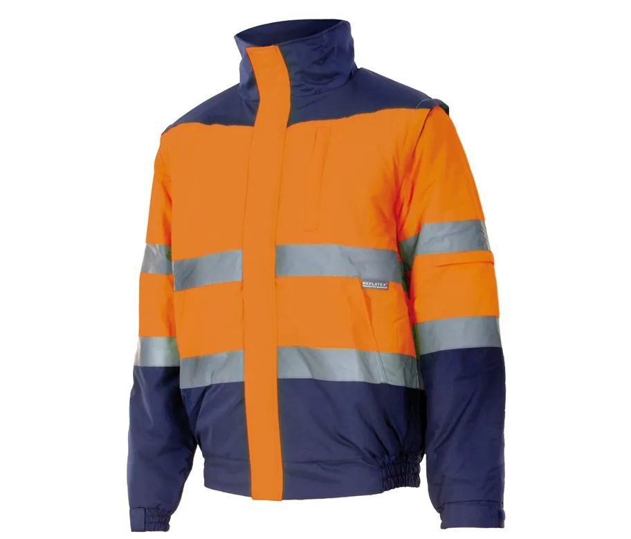 Blouson bicolore matelassé visibilité augmentée — Vestes & extérieur Velilla à personnaliser