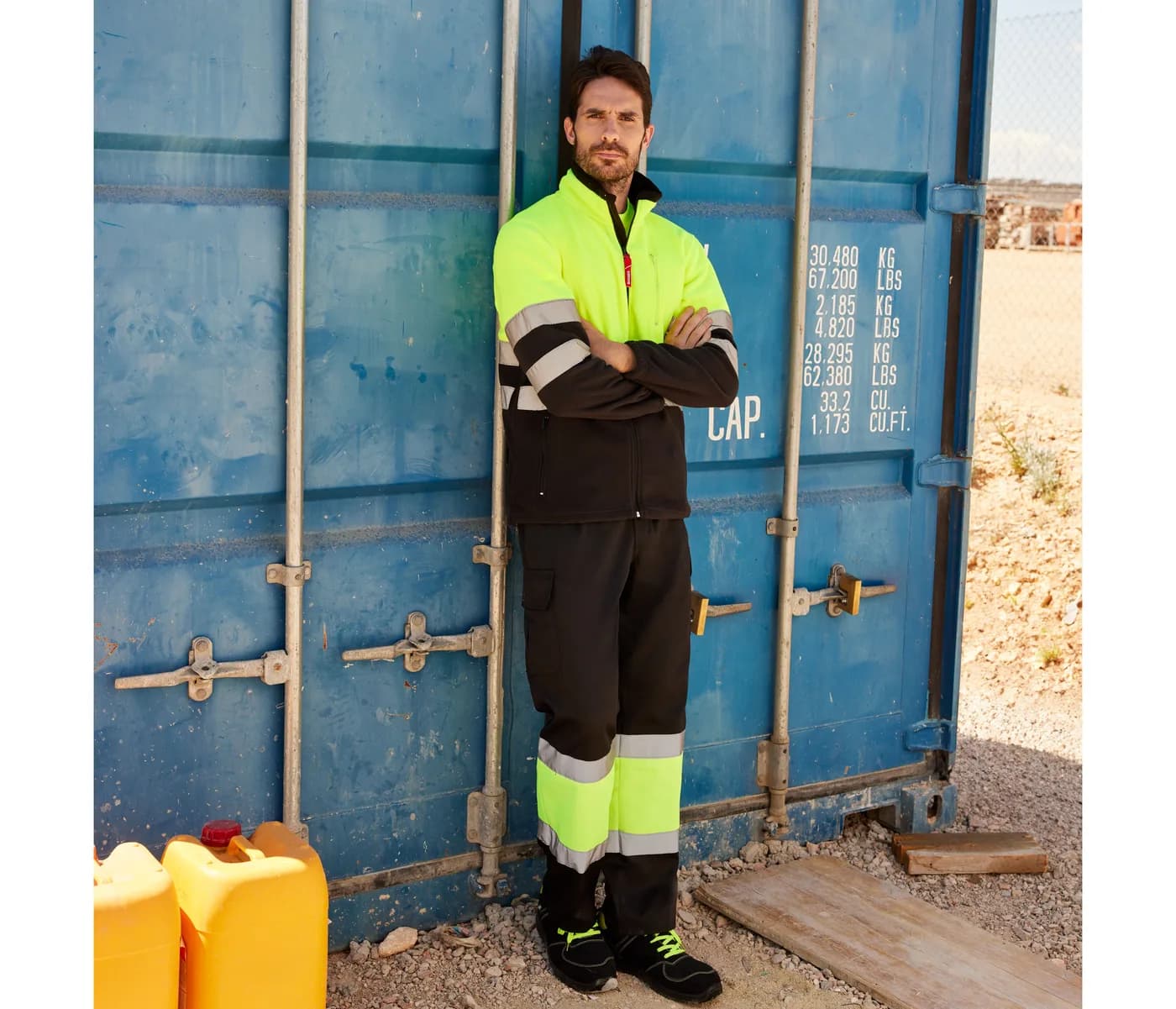 Veste polaire bicolore haute visibilité — Vestes & extérieur Velilla à personnaliser