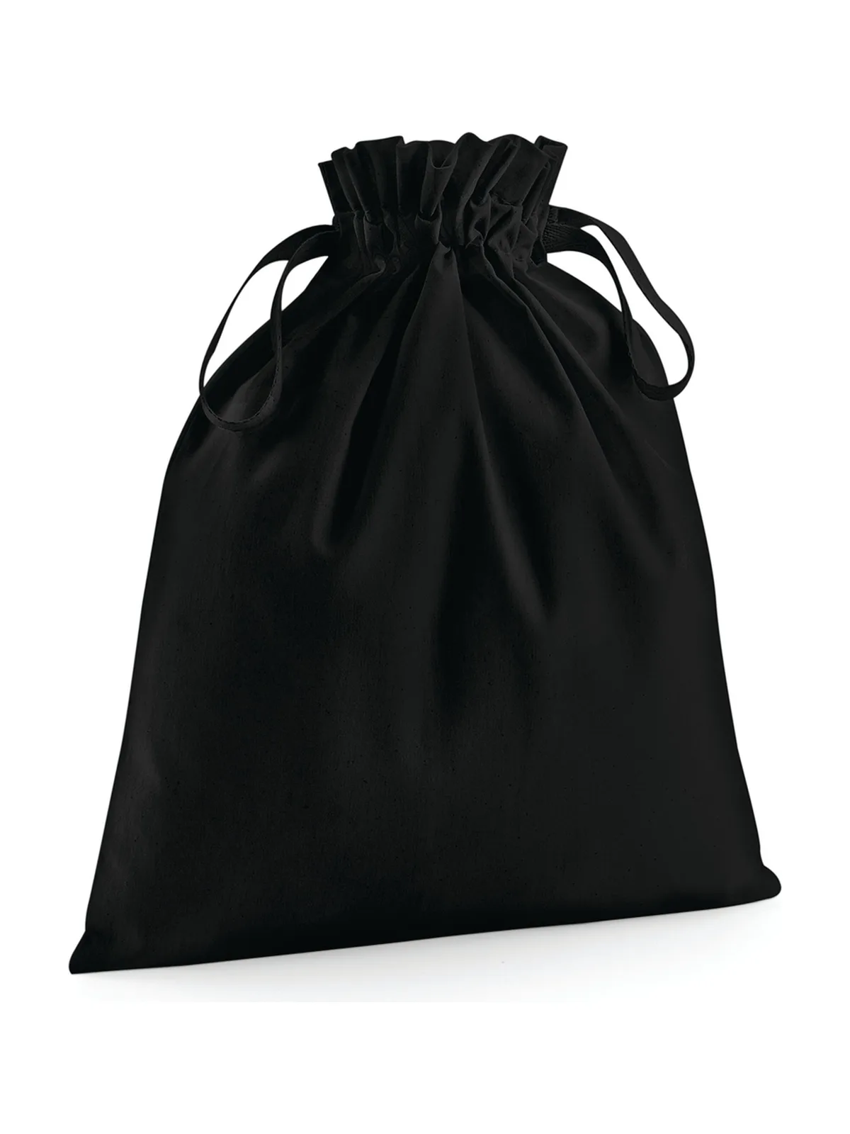 Organic Cotton Draw Cord Bag — BLACK