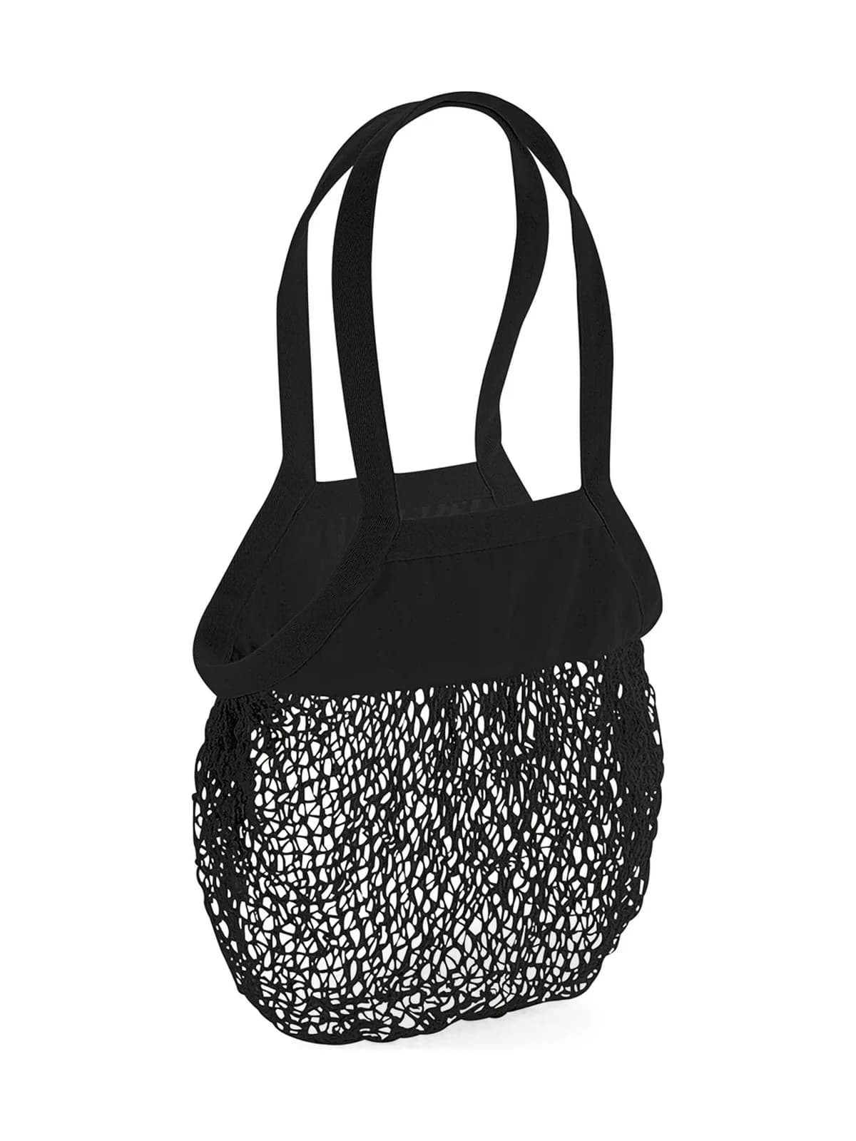 Organic Cotton Mesh Grocery Bag — BLACK