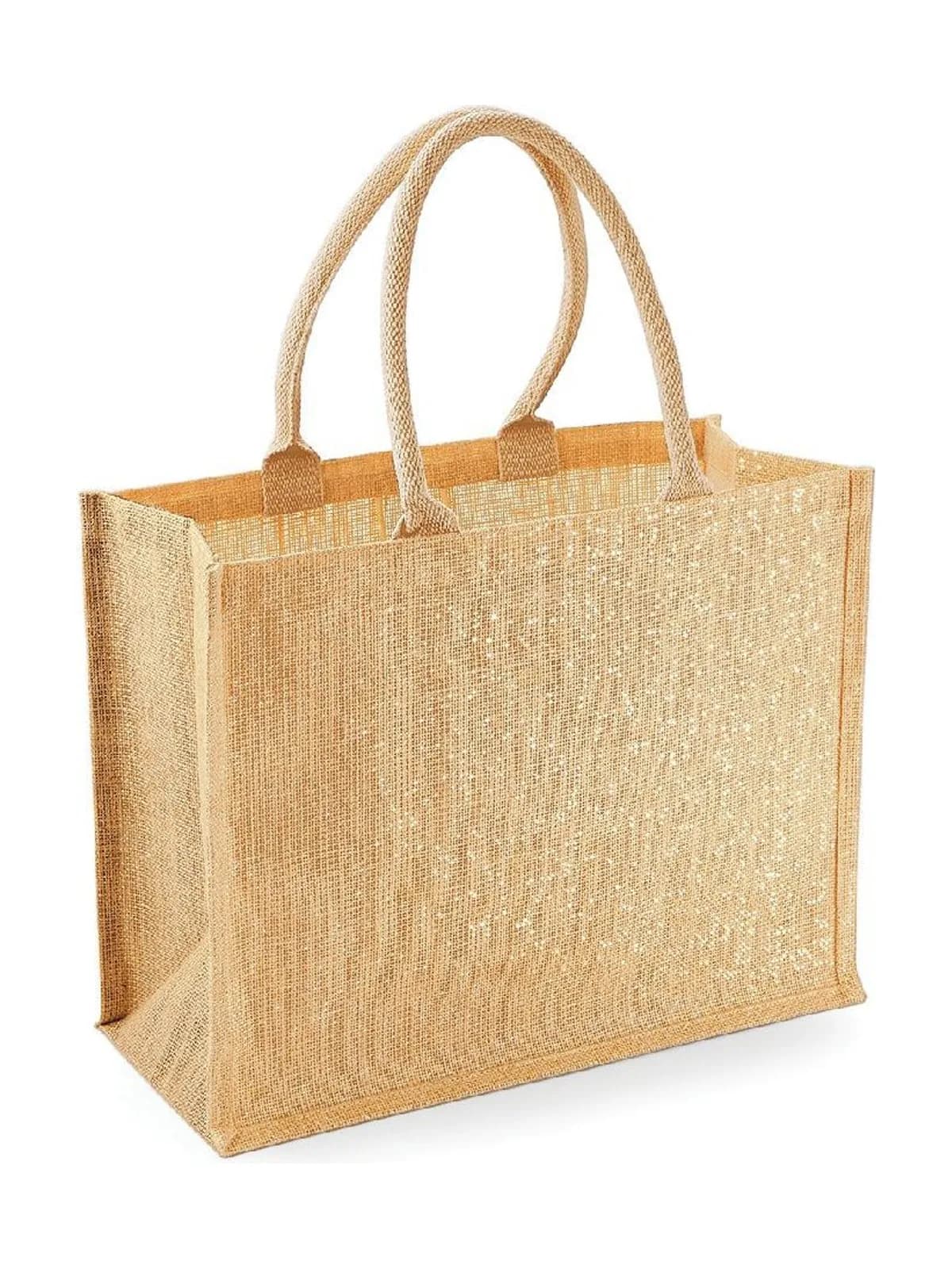 Shimmer Jute Shopper — NATURAL/GOLD