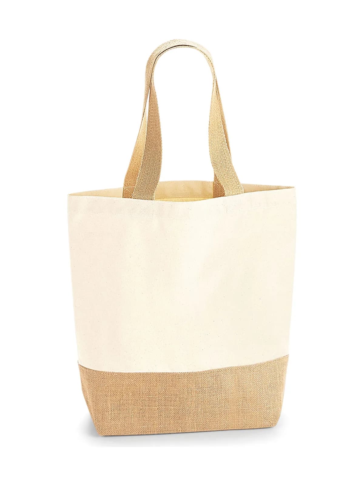 Jute Base Canvas Shopper — NATURAL