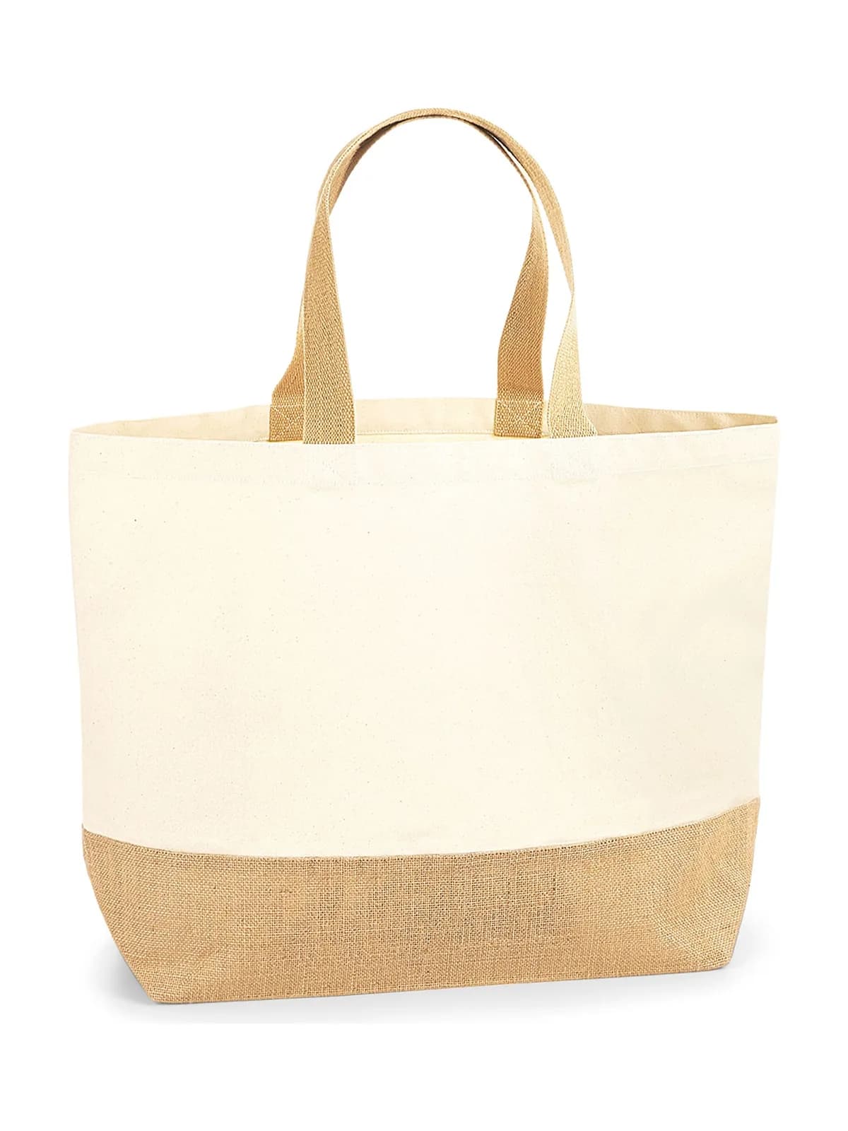 Jute Base Canvas Tote Xl — NATURAL